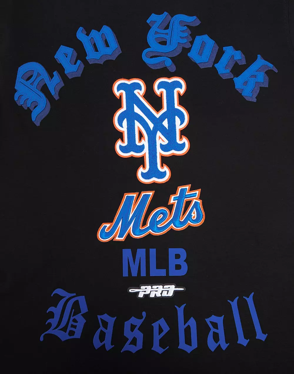 Pro Standard Men's MLB New York Mets Old English Tee - Black - BLACK