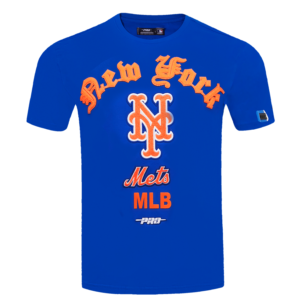 Pro Standard Men's MLB New York Mets Old English Tee -Blue - BLUE Thumbnail View 1