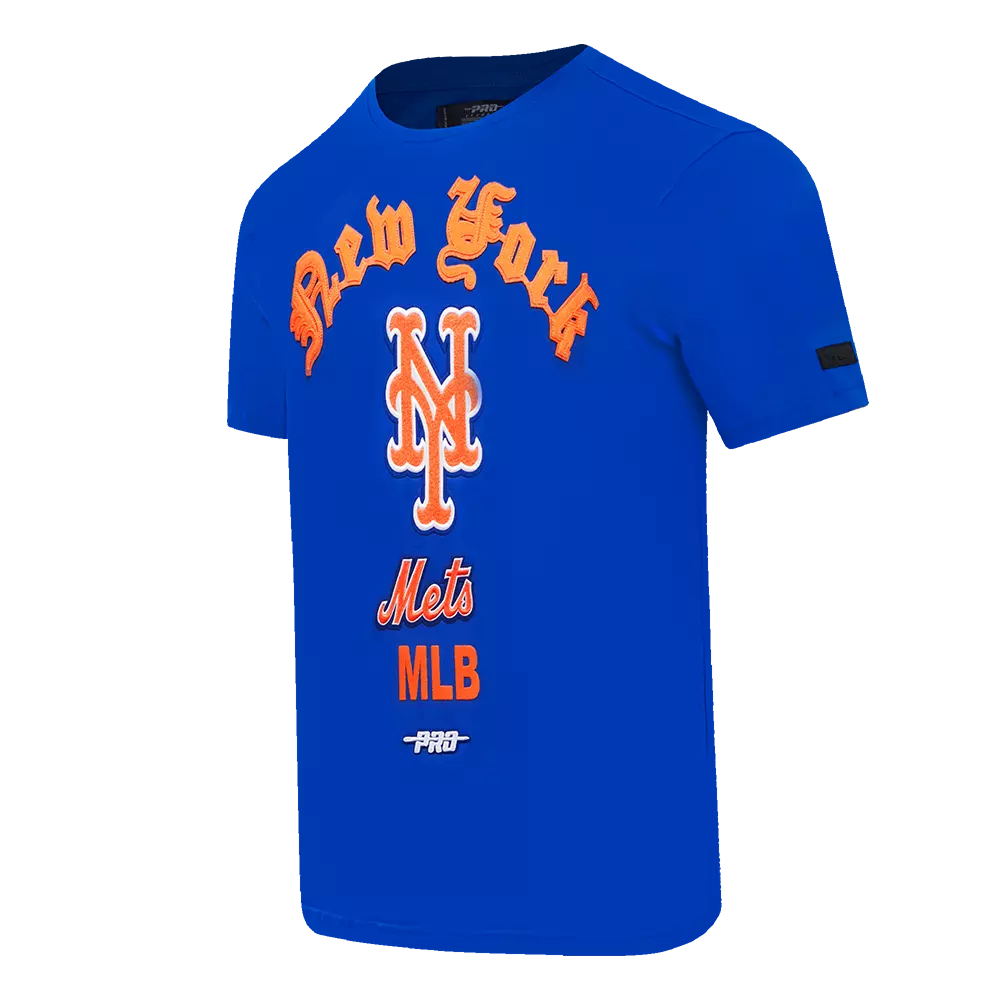Pro Standard Men's MLB New York Mets Old English Tee - Blue - BLUE