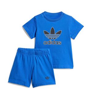 adidas Originals Infants' Short Tee Set Big Logo Execution Set -Blue