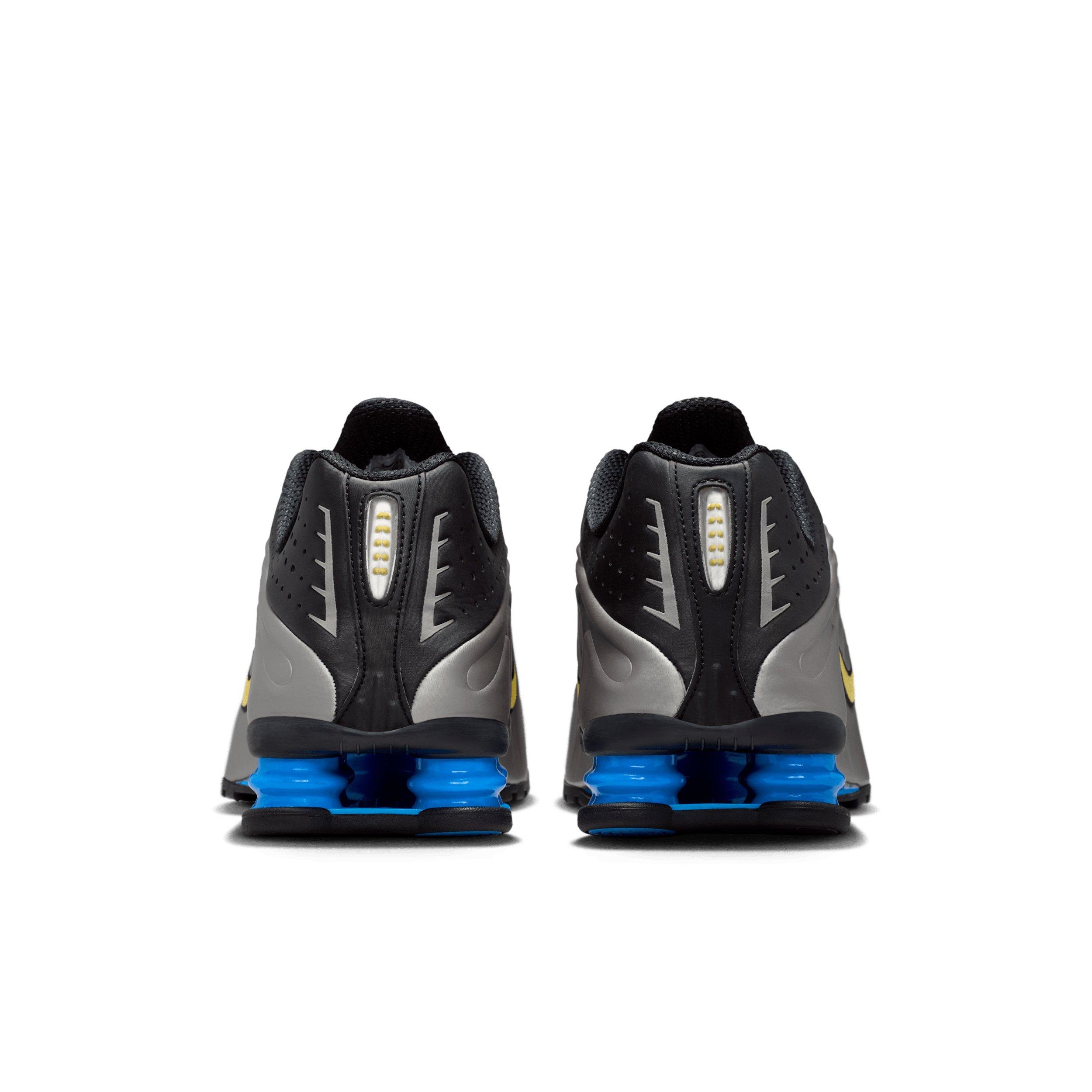 Nike Shox R4 "Black/Metallic Pewter/Light Photo Blue/Canary" Men's Shoe - BLACK/PEWTER/LT BLUE/CANARY Thumbnail View 5