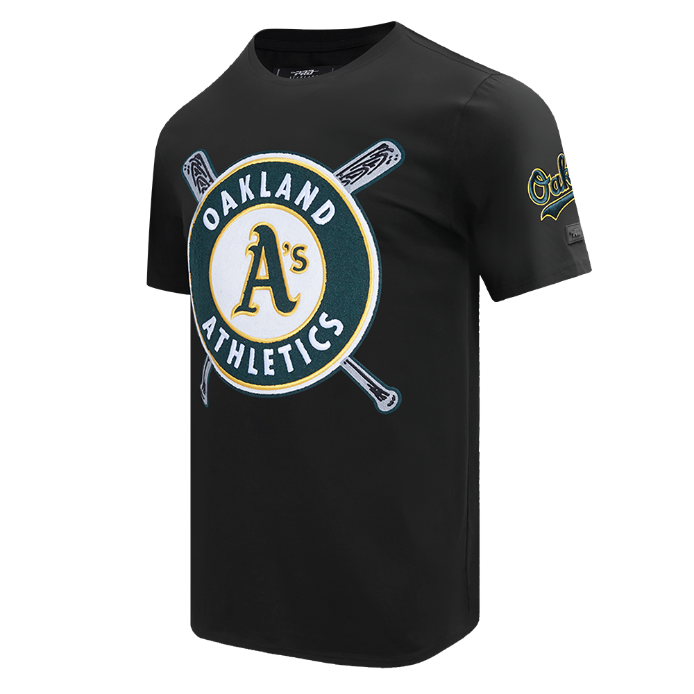 Pro Standard Men's MLB Oakland Athletics Mashup Top -Black - BLACK Thumbnail View 3
