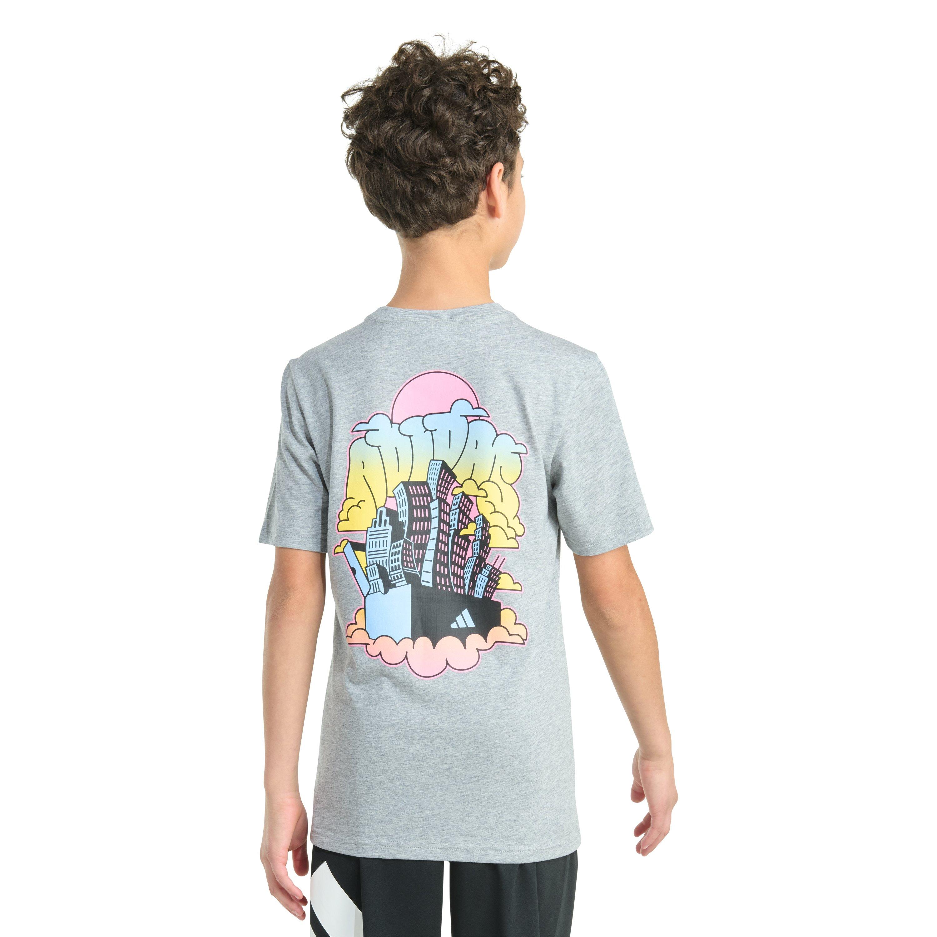 adidas Short Sleeve Daydream Shoebox Big Boys' Grey Tee