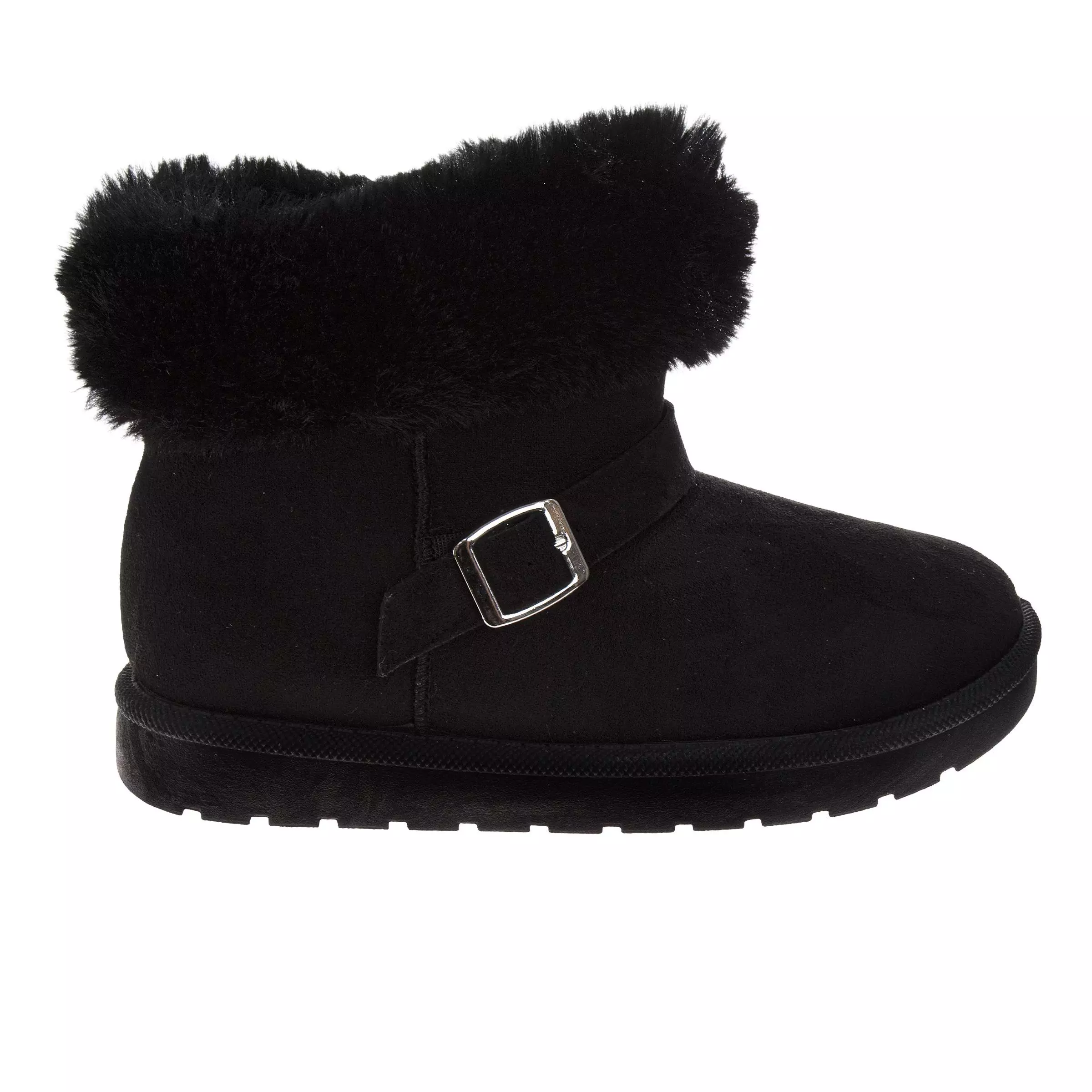Avalanche Faux Suede Winter "Black" Women's Shoe - BLACK