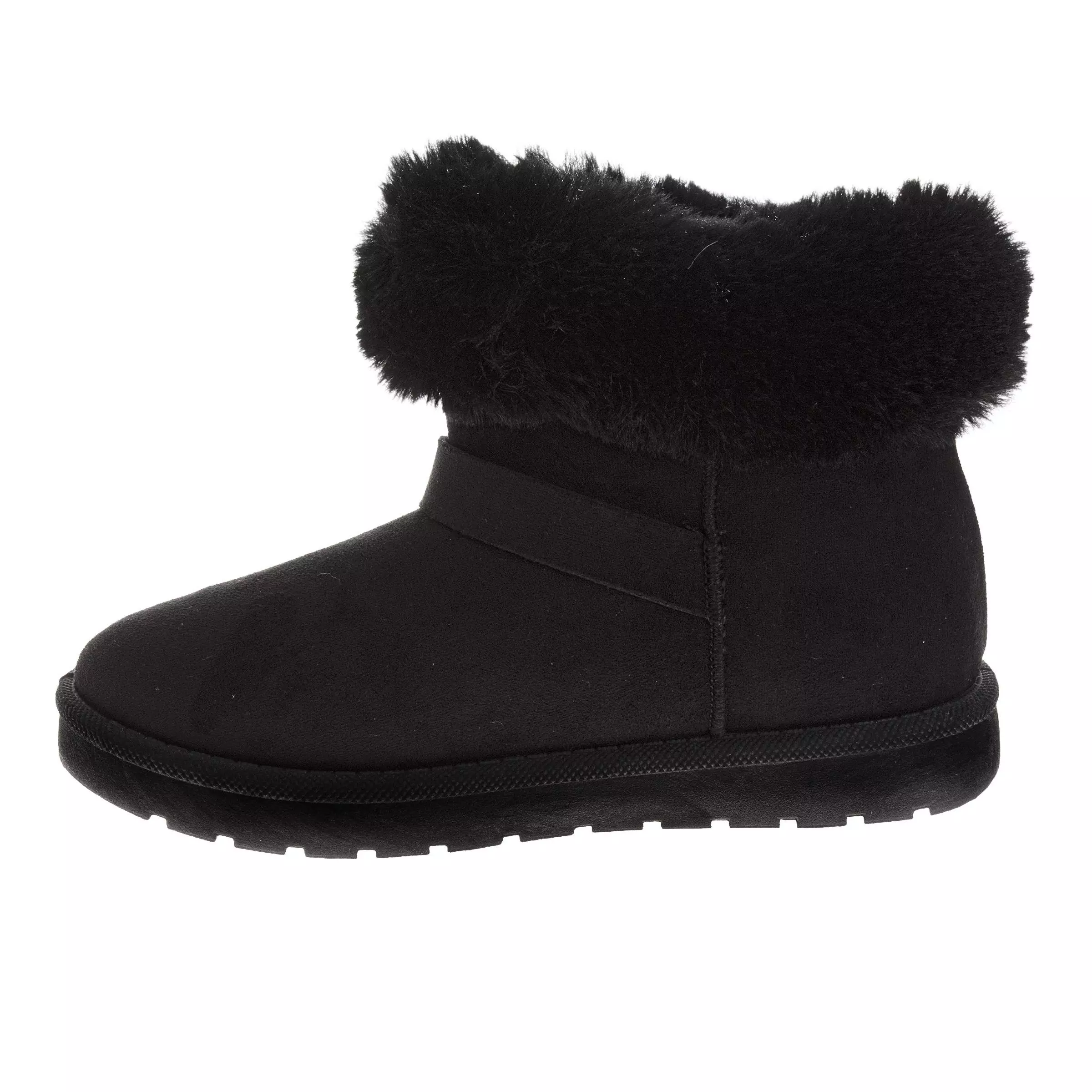Avalanche Faux Suede Winter "Black" Women's Shoe - BLACK