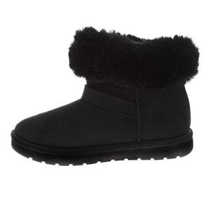 Avalanche Faux Suede Winter "Black" Women's Shoe - BLACK