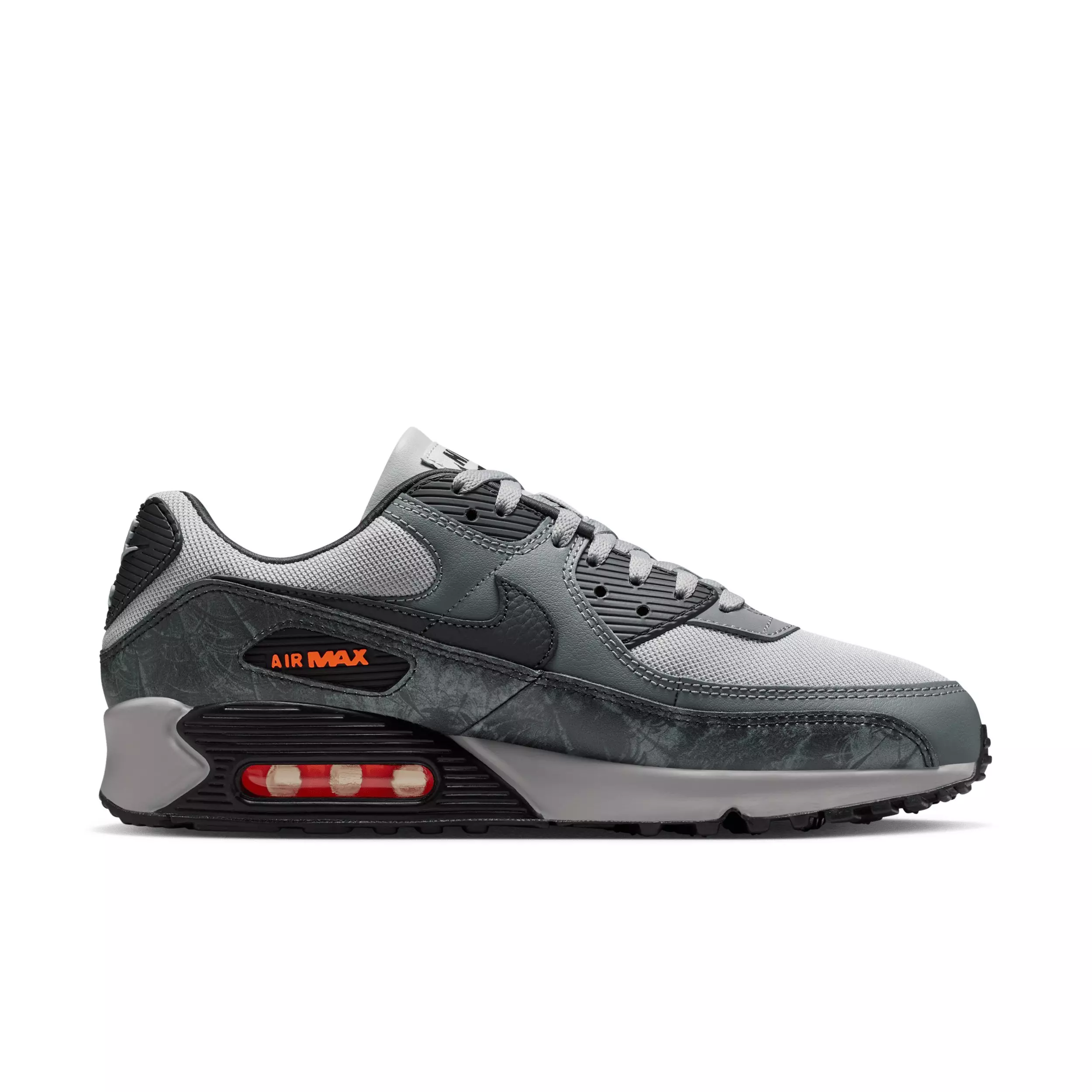 Nike Air Max 90 Premium "Multi-Color/Multi-Color/Hyper Crimson/Black" Men's Shoe - MULTI COLOR/MULTI COLOR/CRIMSON/BLACK