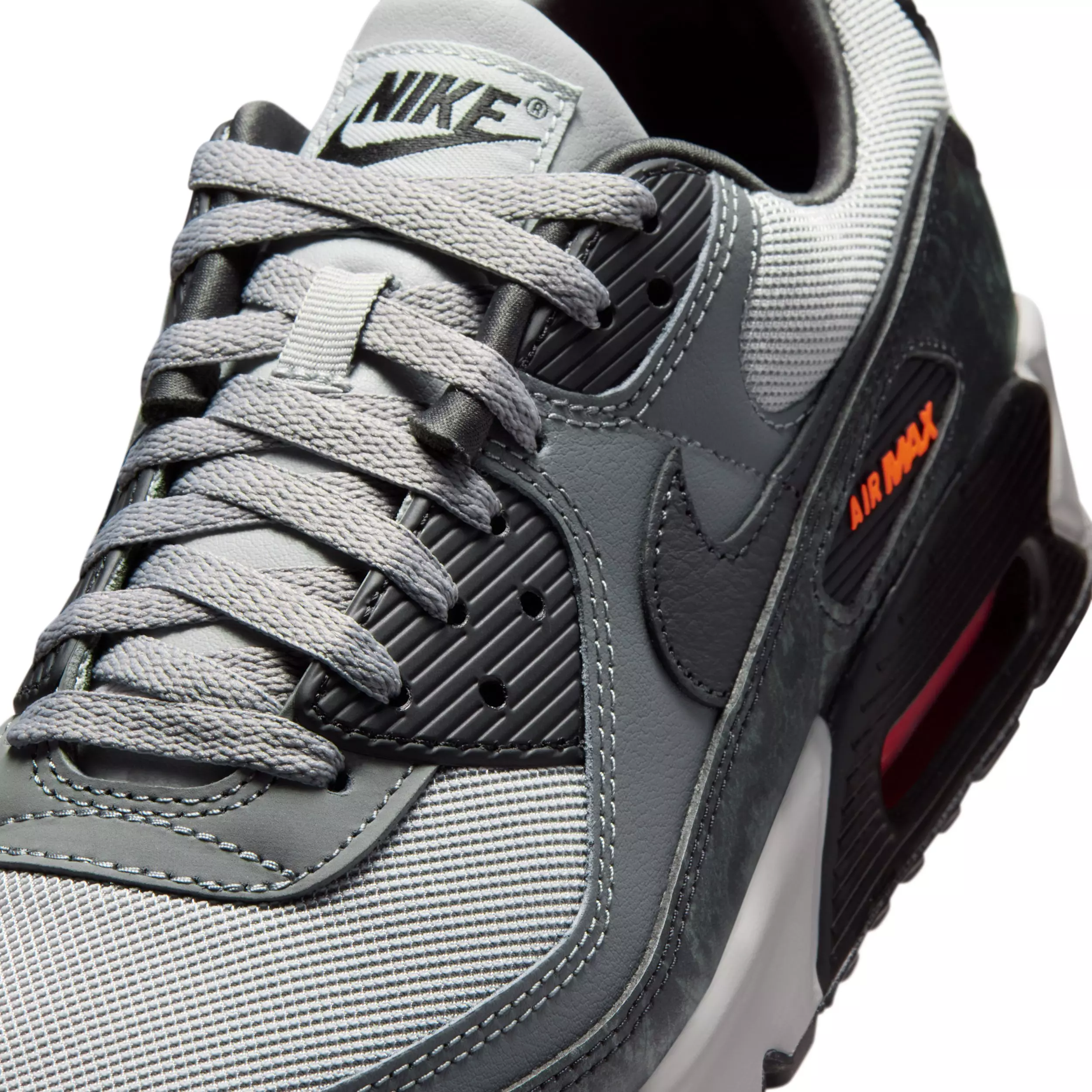 Nike Air Max 90 Premium "Multi-Color/Multi-Color/Hyper Crimson/Black" Men's Shoe - MULTI COLOR/MULTI COLOR/CRIMSON/BLACK