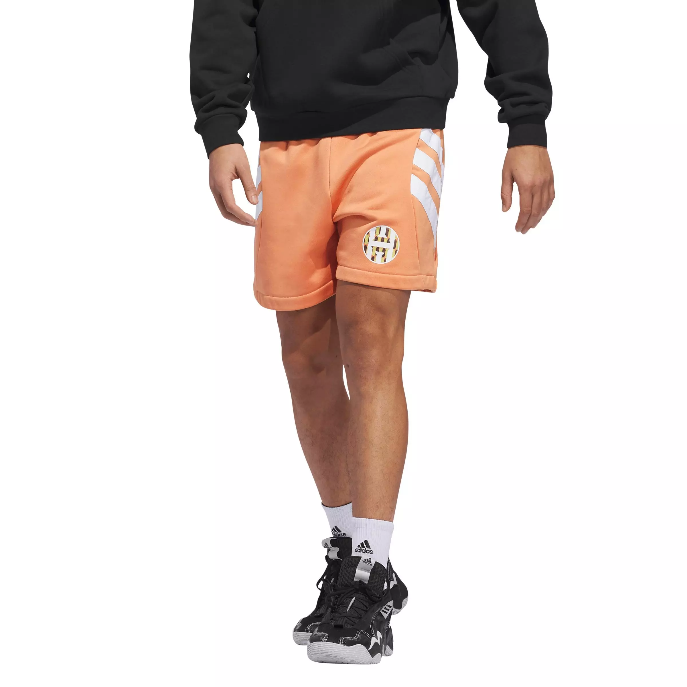 adidas Men's Harden Graphic Basketball Shorts - Orange - ORANGE