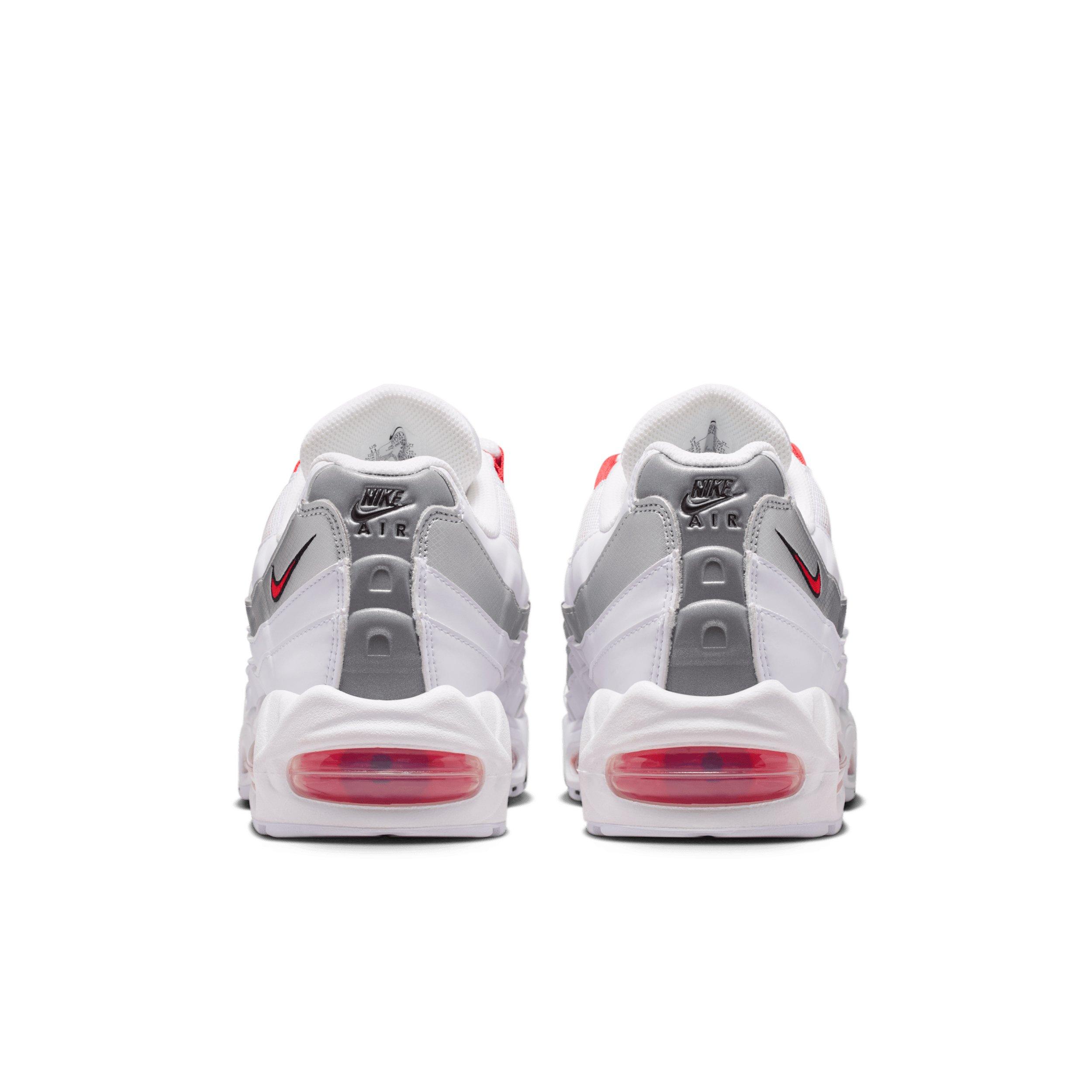 Nike Air Max 95 Big Bubble "White/Metallic Silver/Obsidian/Speed Red" Men's Shoe - WHITE/SILVER/OBSIDIAN/RED Thumbnail View 5