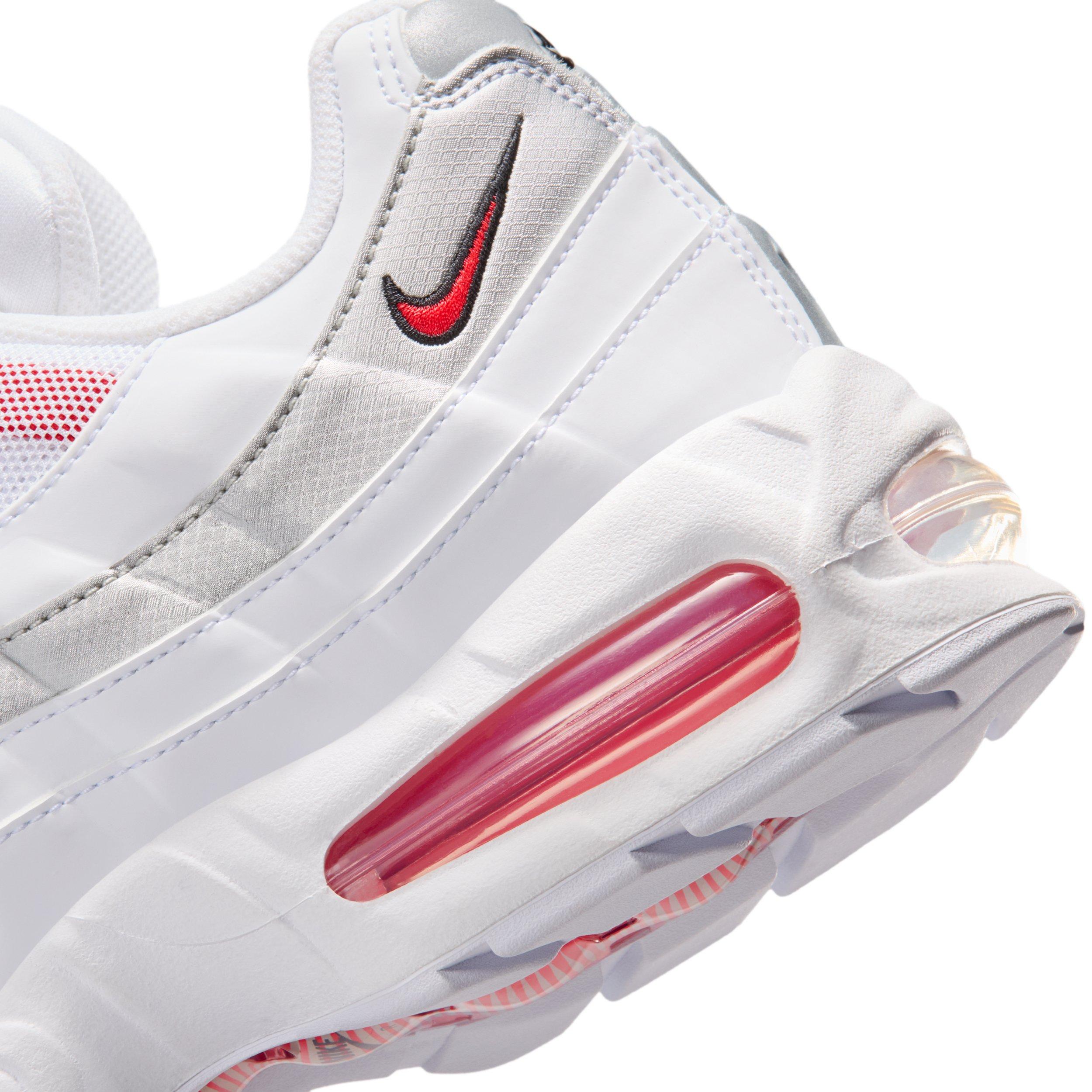 Nike Air Max 95 Big Bubble "White/Metallic Silver/Obsidian/Speed Red" Men's Shoe - WHITE/SILVER/OBSIDIAN/RED Thumbnail View 8