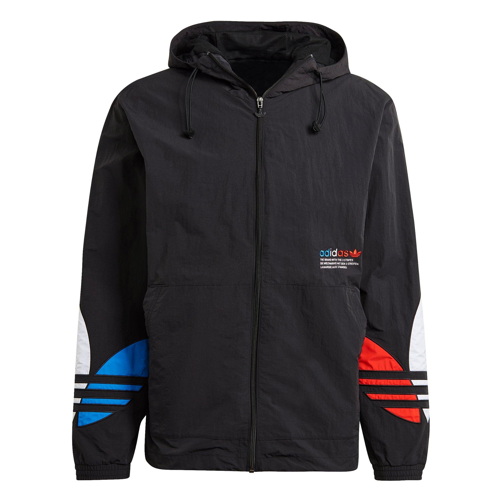 adidas men's tricolor windbreaker