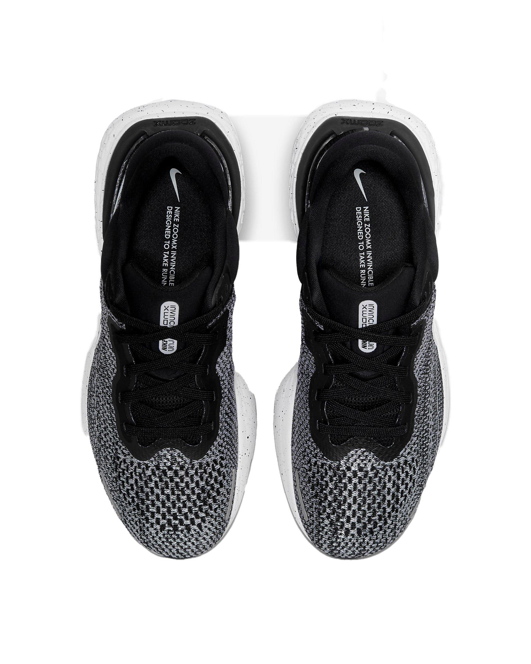 Nike ZoomX Invincible Run Flyknit "White/Black" Men's Running Shoe - WHITE Thumbnail View 4
