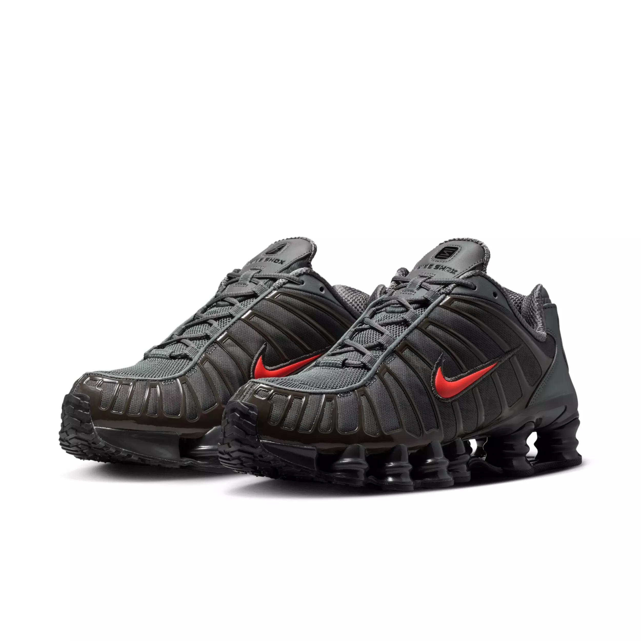 Nike Shox TL "Smoke Grey/Medium Ash/Anthracite/Bright Crimson" Men's Shoe - GREY/MD ASH/ANTHRACITE/CRIMSON