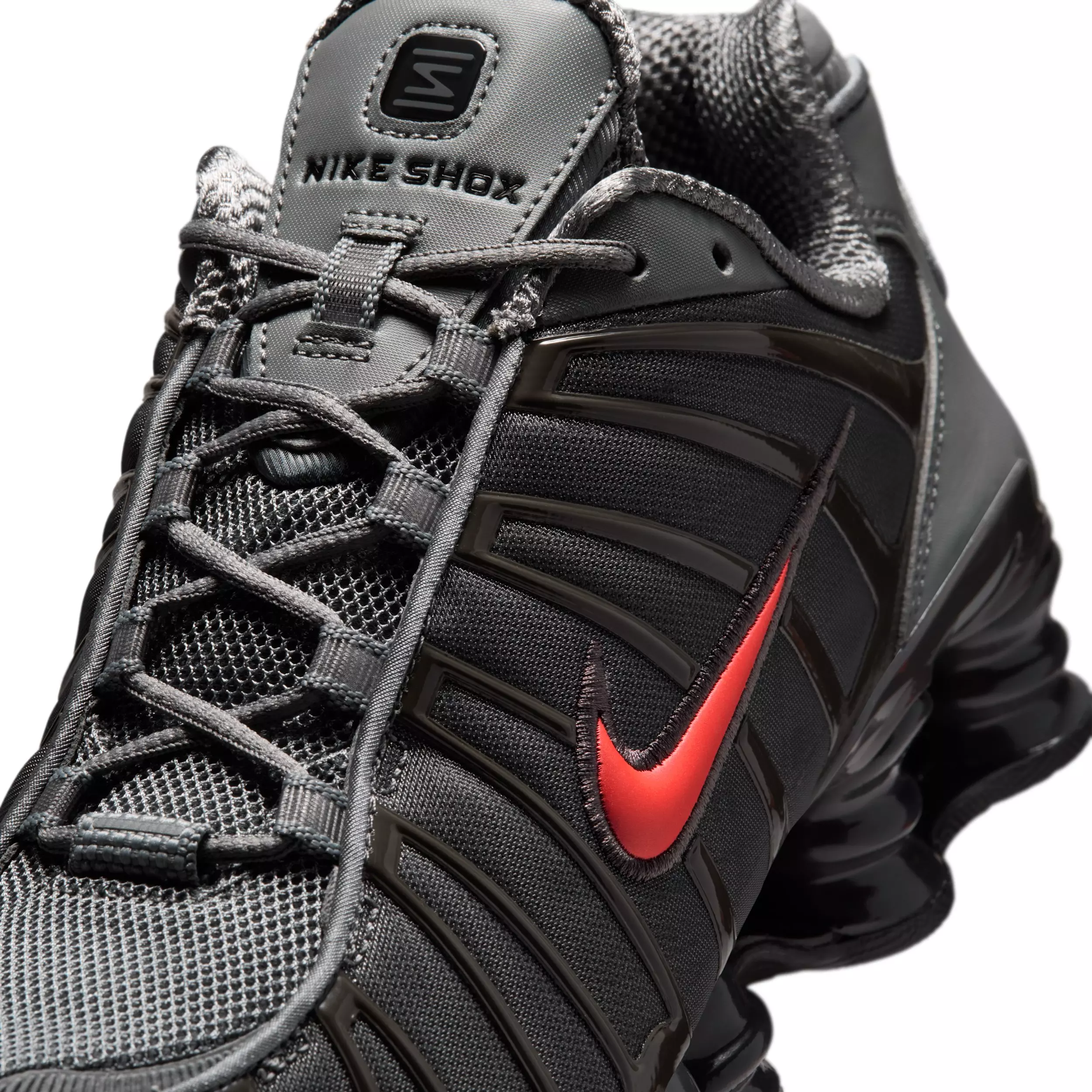 Nike Shox TL "Smoke Grey/Medium Ash/Anthracite/Bright Crimson" Men's Shoe - GREY/MD ASH/ANTHRACITE/CRIMSON