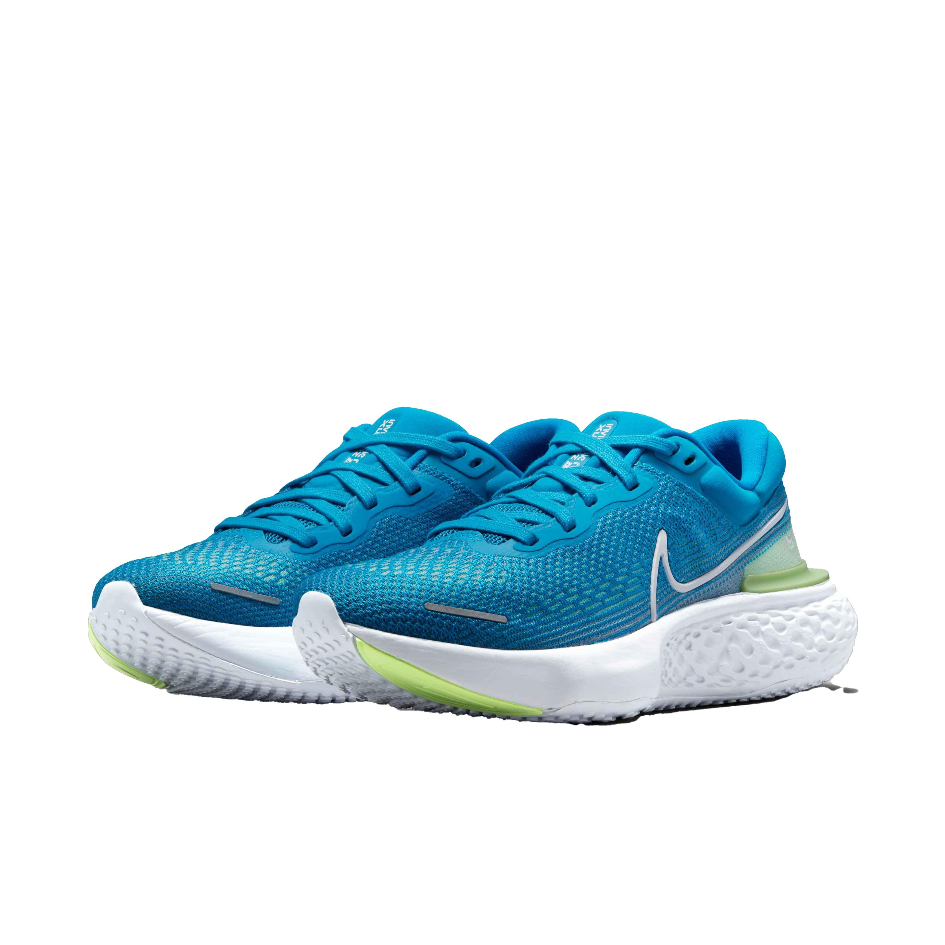 Nike ZoomX Invincible Run Flyknit "Blue Orbit/White/Lime Glow/Football Grey" Men's Running Shoe - BLUE Thumbnail View 3