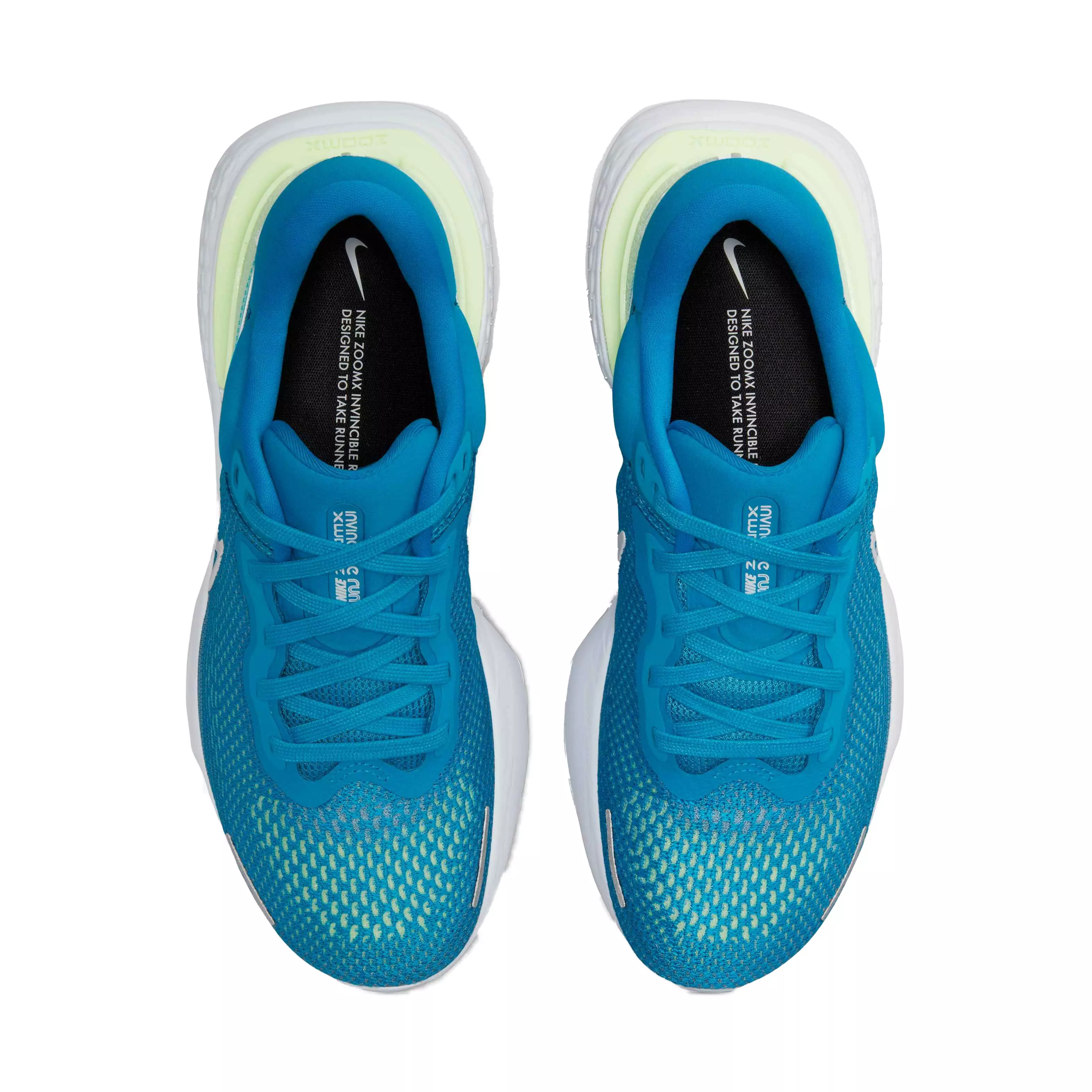 Nike ZoomX Invincible Run Flyknit "Blue Orbit/White/Lime Glow/Football Grey" Men's Running Shoe - BLUE