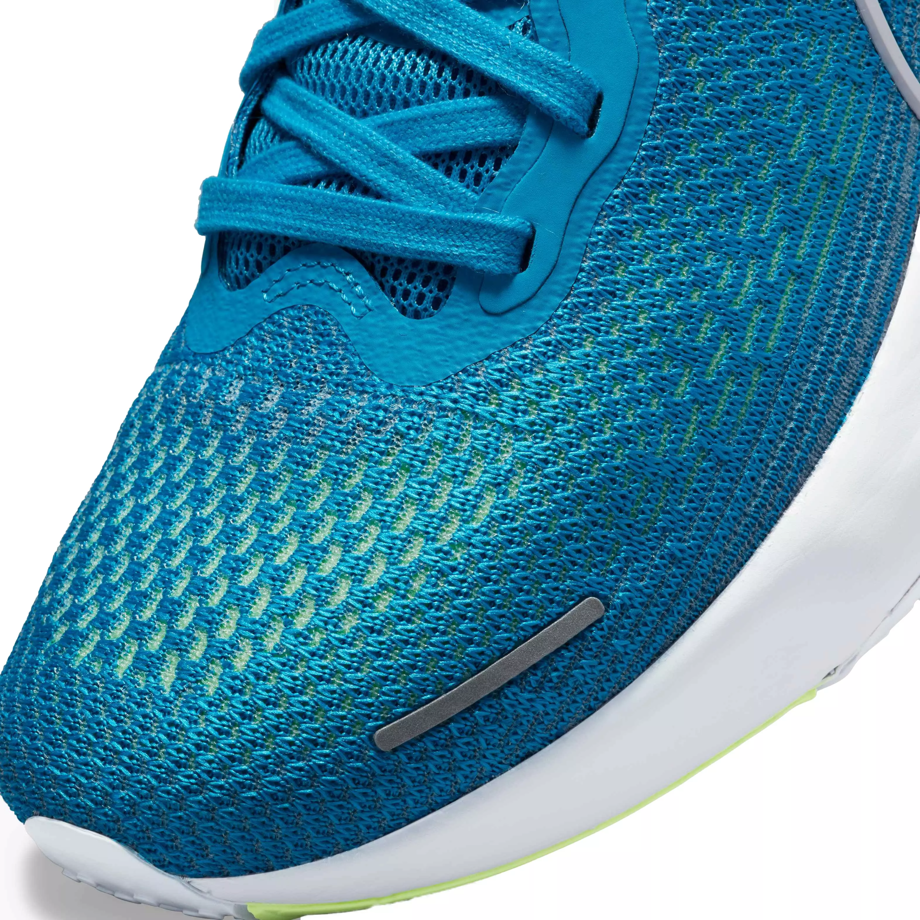 Nike ZoomX Invincible Run Flyknit "Blue Orbit/White/Lime Glow/Football Grey" Men's Running Shoe - BLUE