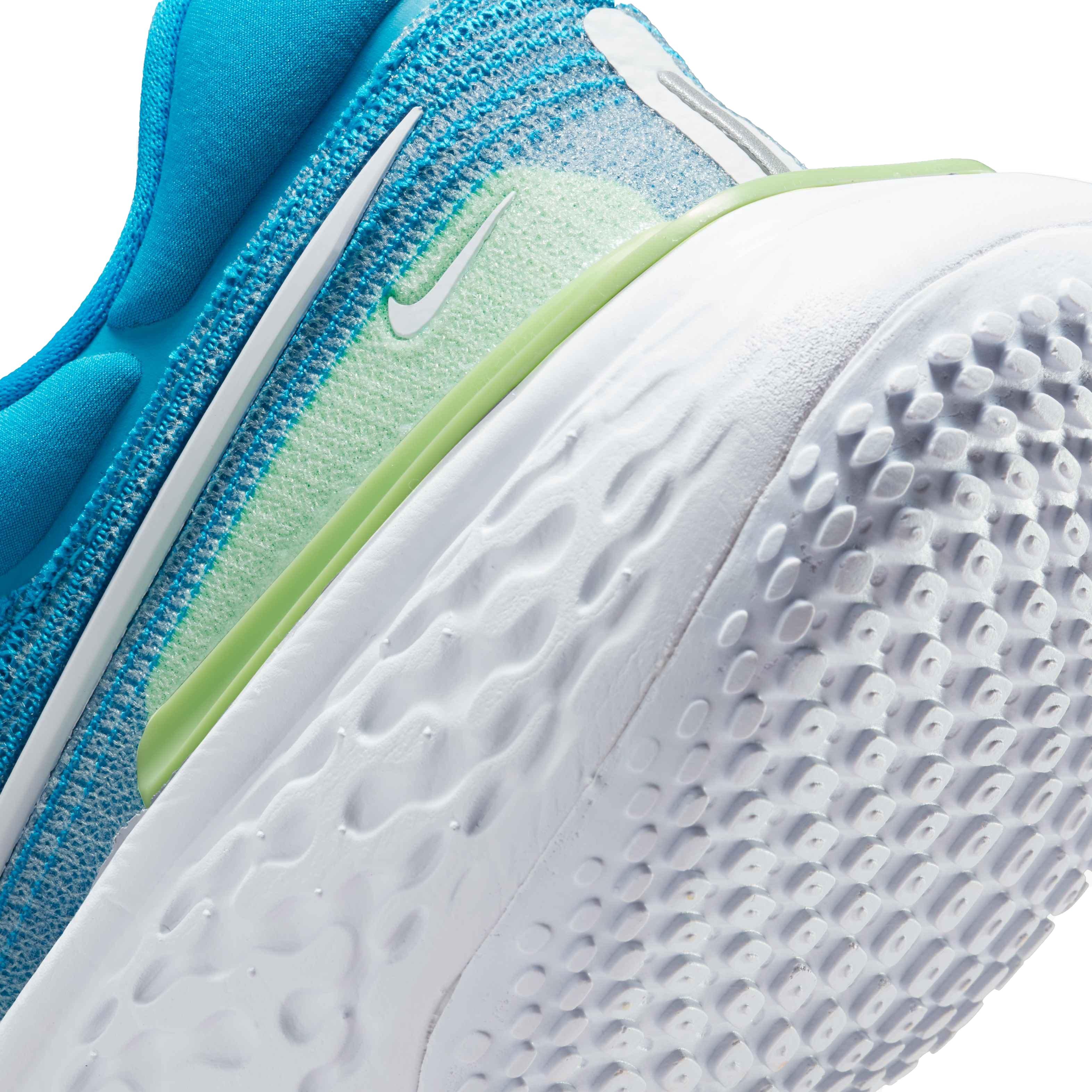 Nike ZoomX Invincible Run Flyknit "Blue Orbit/White/Lime Glow/Football Grey" Men's Running Shoe - BLUE Thumbnail View 8