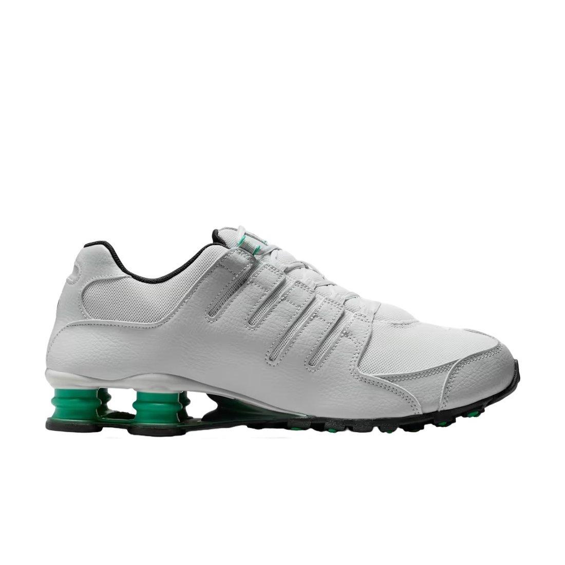 Nike Shox NZ "Grey Fog/Stadium Green/Fir/Black" Men's Shoe - GREY/GREEN/BLACK Thumbnail View 1