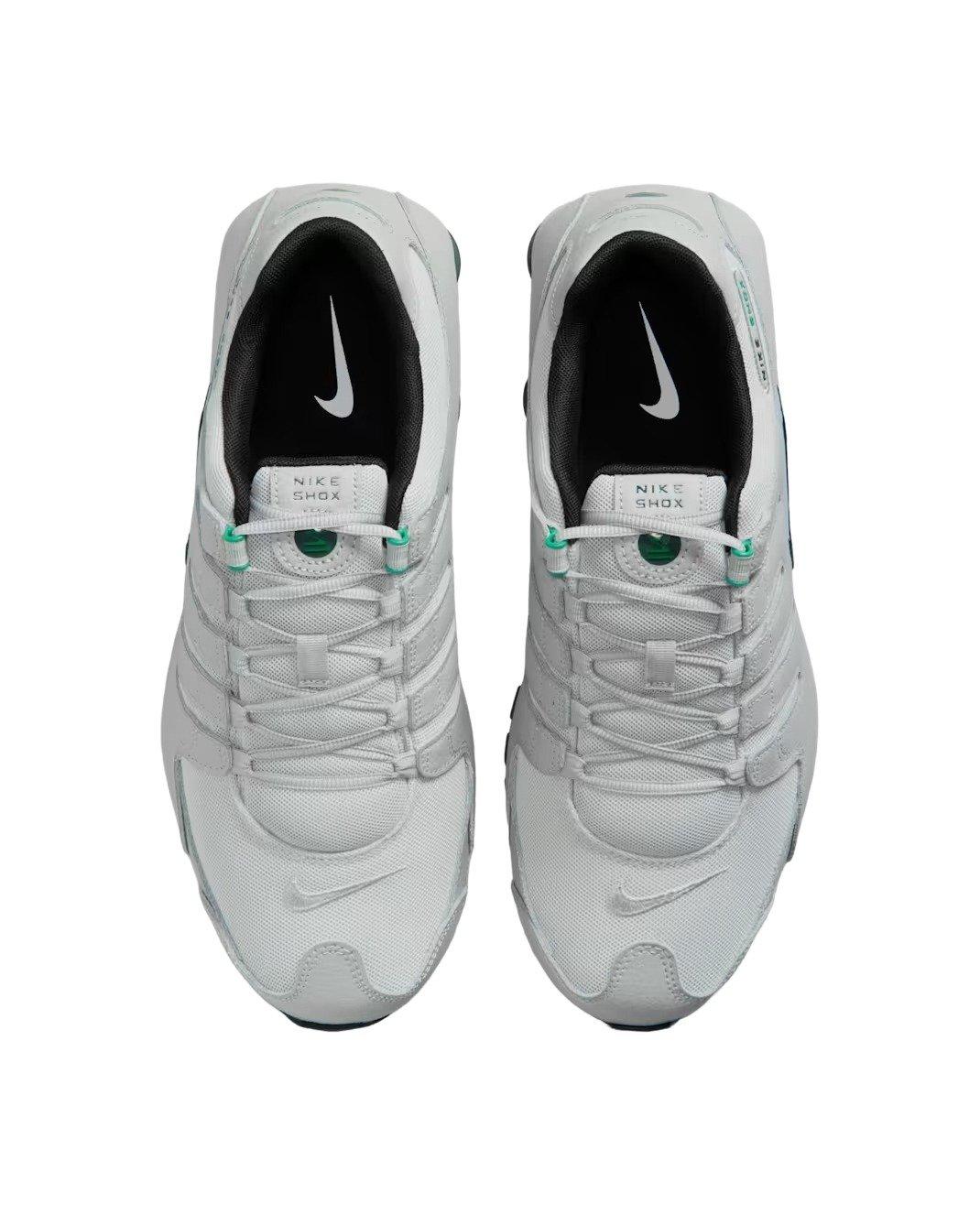 Nike Shox NZ "Grey Fog/Stadium Green/Fir/Black" Men's Shoe - GREY/GREEN/BLACK Thumbnail View 3