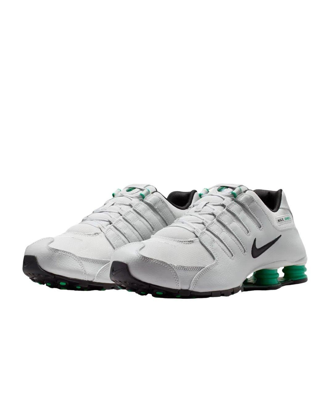 Nike Shox NZ "Grey Fog/Stadium Green/Fir/Black" Men's Shoe - GREY/GREEN/BLACK Thumbnail View 4