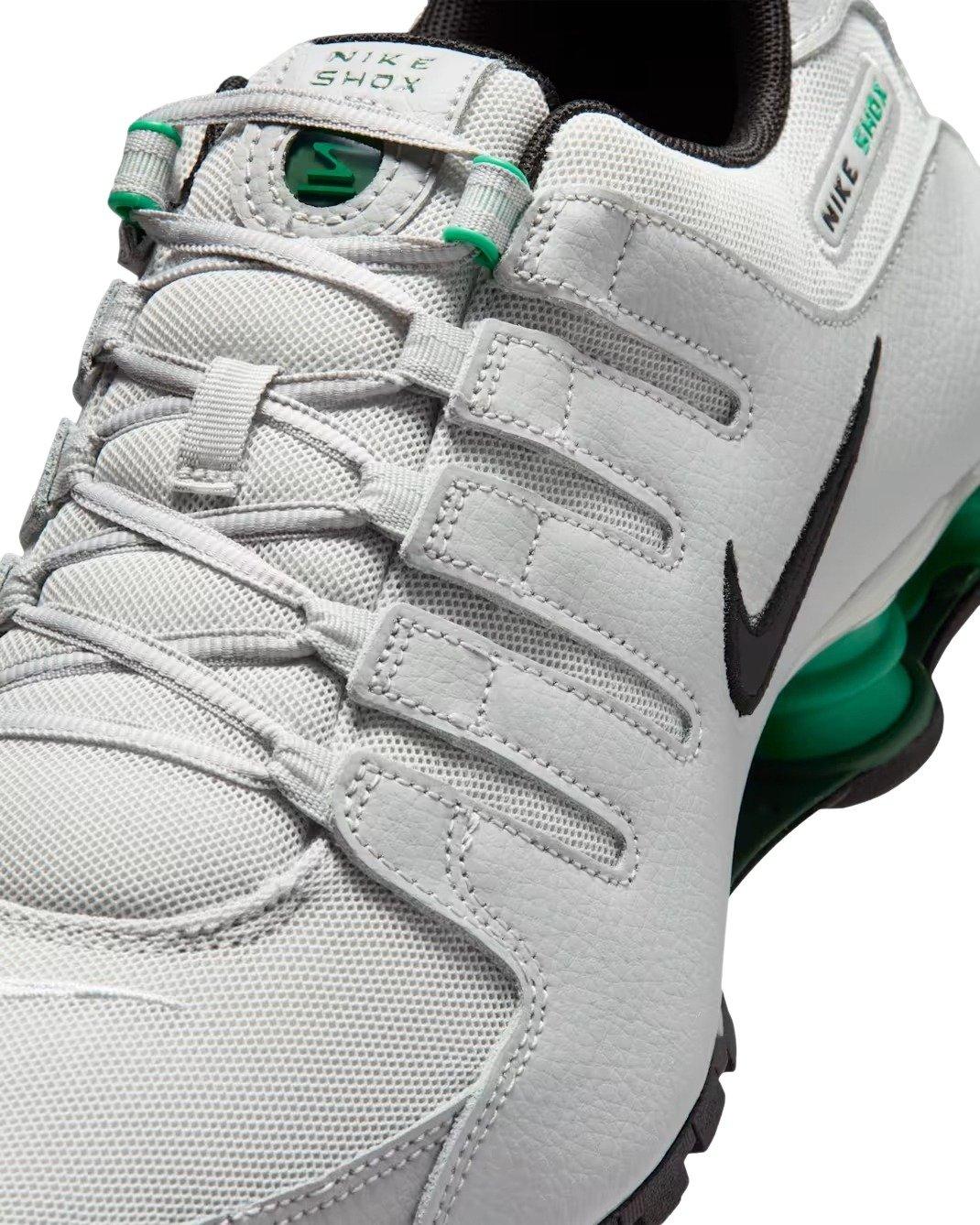 Nike Shox NZ "Grey Fog/Stadium Green/Fir/Black" Men's Shoe - GREY/GREEN/BLACK Thumbnail View 6