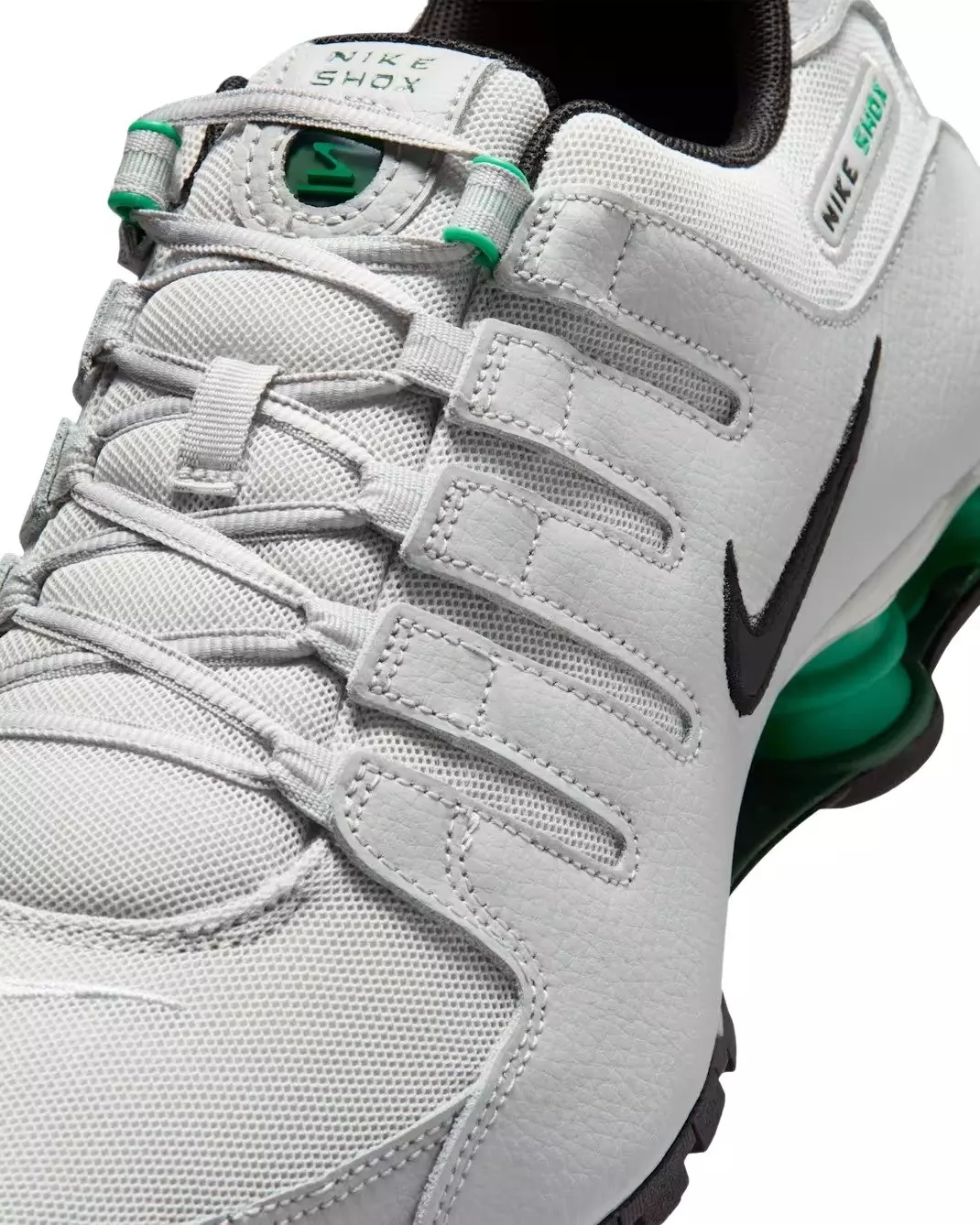 Nike Shox NZ "Grey Fog/Stadium Green/Fir/Black" Men's Shoe - GREY/GREEN/BLACK