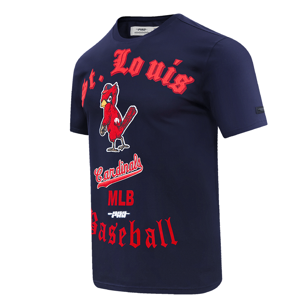 Pro Standard Men's MLB St. Louis Cardinals Old English Tee - Navy - NAVY Thumbnail View 3