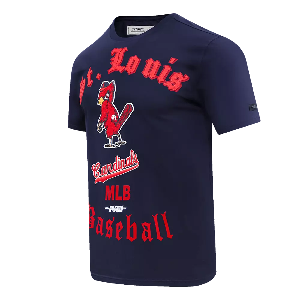 Pro Standard Men's MLB St. Louis Cardinals Old English Tee - Navy - NAVY