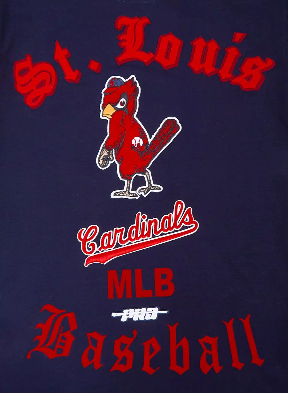 Pro Standard Men's MLB St. Louis Cardinals Old English Tee - Navy - NAVY