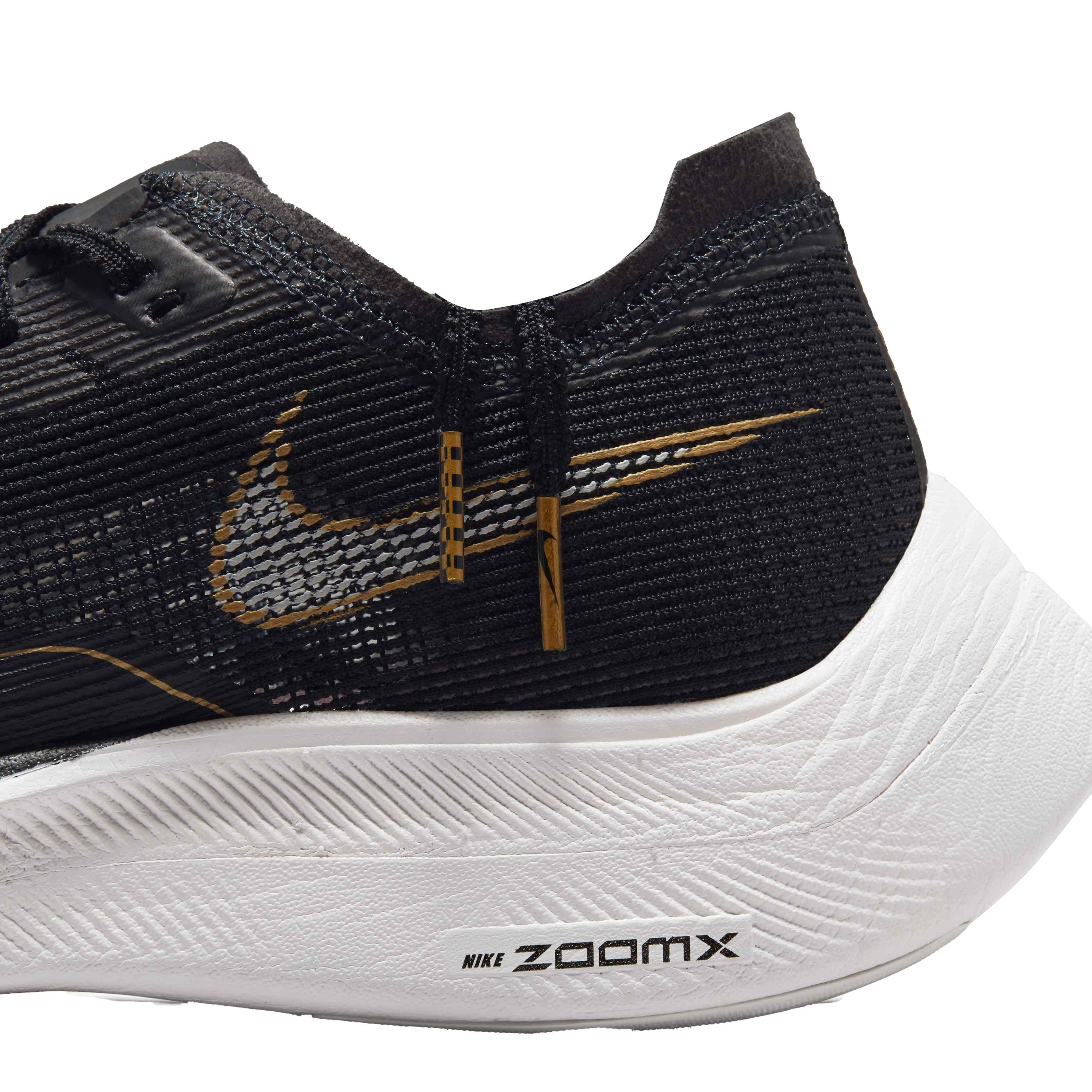Nike ZoomX Vaporfly Next% 2 "Black/White/Metallic Gold Coin" Men's Running Shoe - BLACK Thumbnail View 8