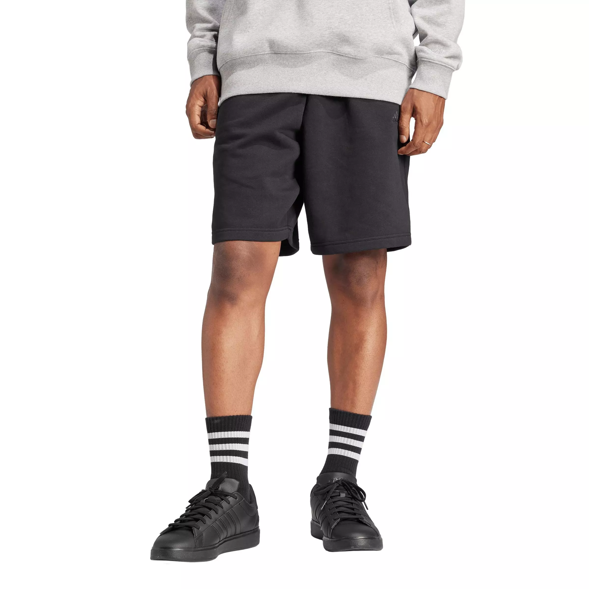 adidas Men's ALL SZN Fleece Shorts - Black - BLACK
