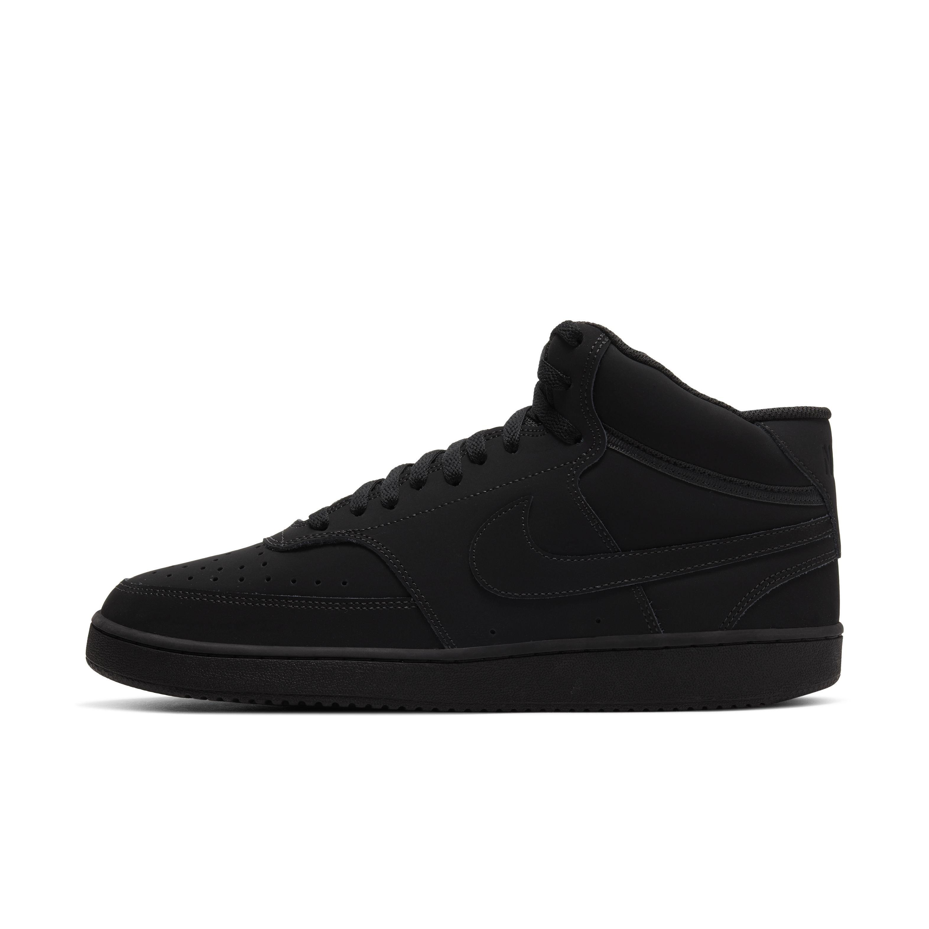 Nike Court Vision Mid "Black" Men's Shoe - BLACK Thumbnail View 2