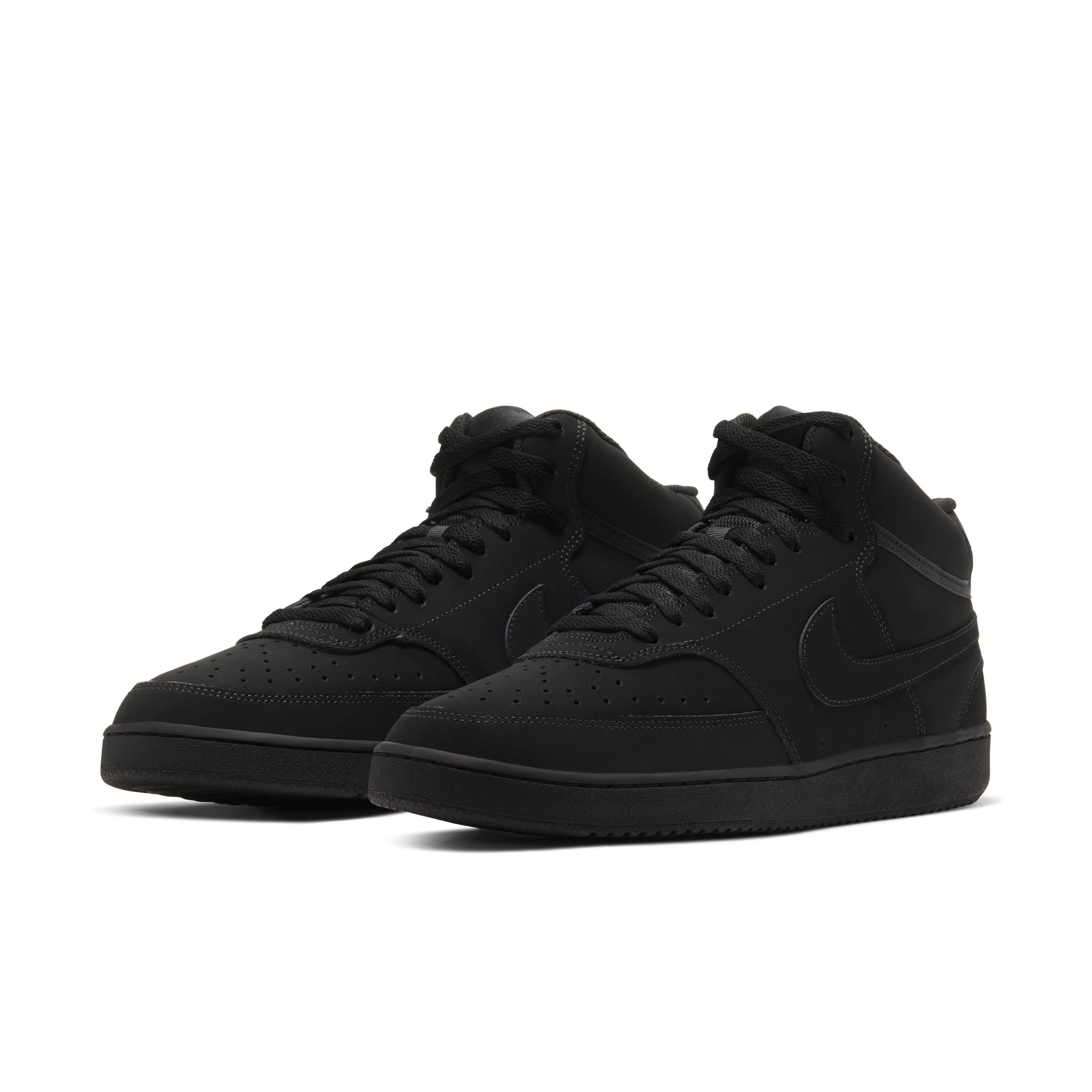 Nike Court Vision Mid "Black" Men's Shoe - BLACK Thumbnail View 3