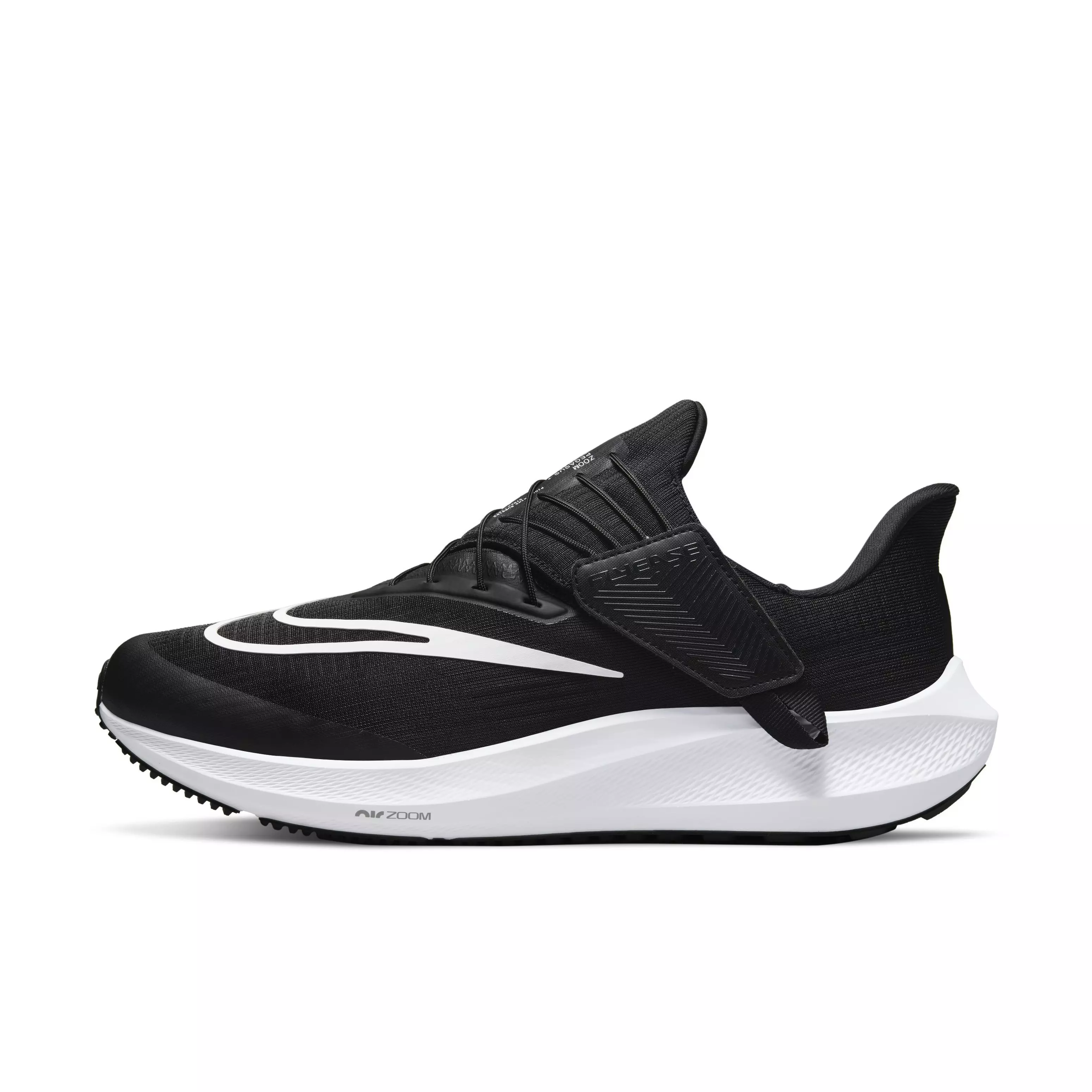 Nike Air Zoom Pegasus FlyEase "Black/White/Dark Smoke Grey" Men's Wide Running Shoe - BLACK