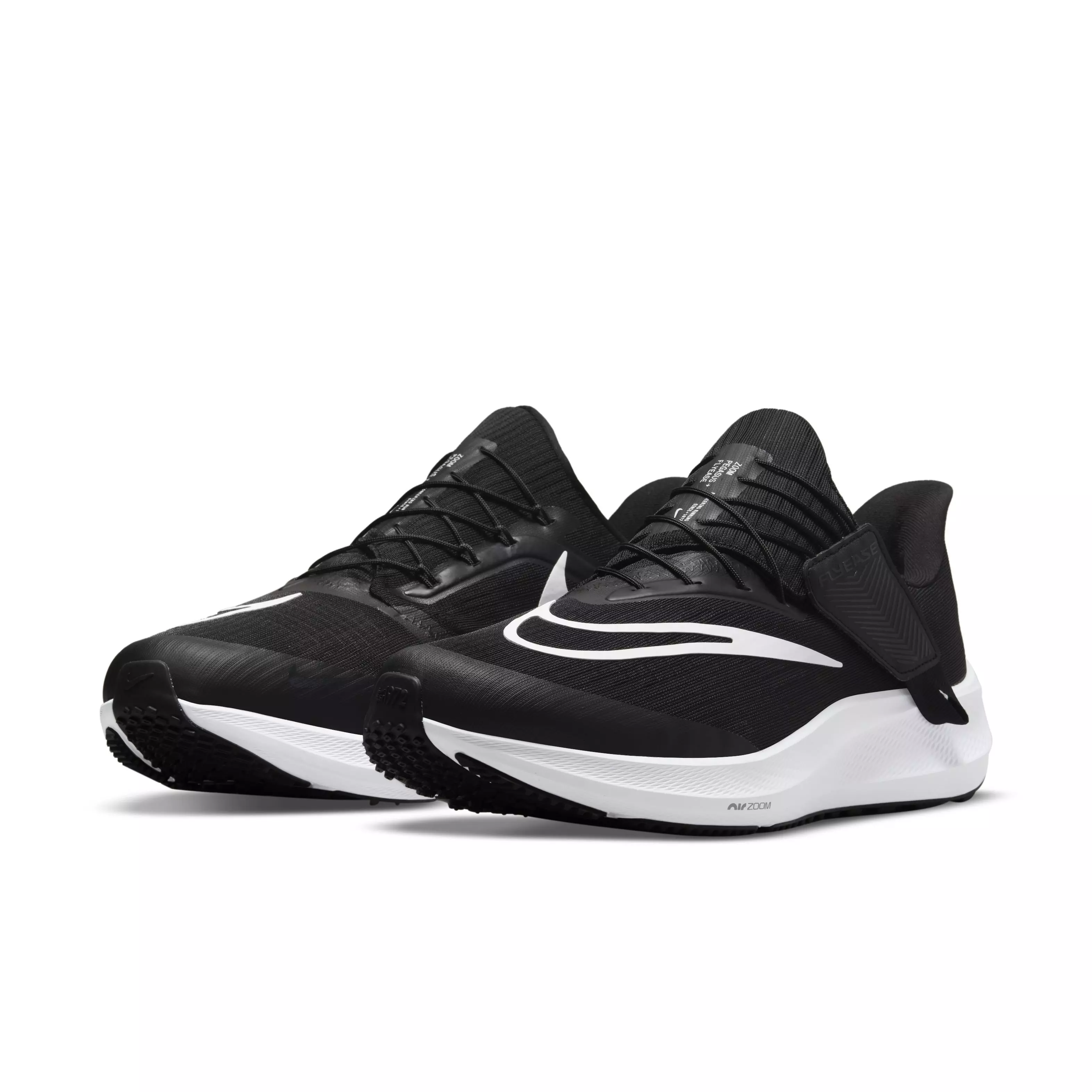 Nike Air Zoom Pegasus FlyEase "Black/White/Dark Smoke Grey" Men's Wide Running Shoe - BLACK