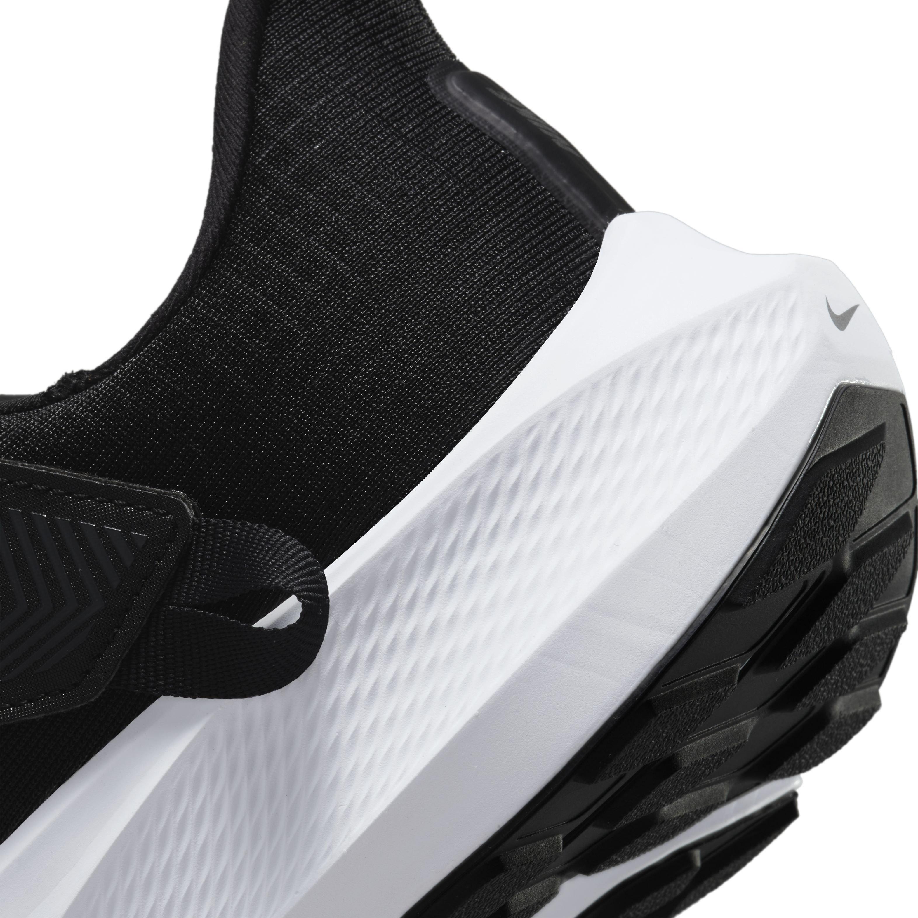 Nike Air Zoom Pegasus FlyEase "Black/White/Dark Smoke Grey" Men's Wide Running Shoe - BLACK Thumbnail View 8