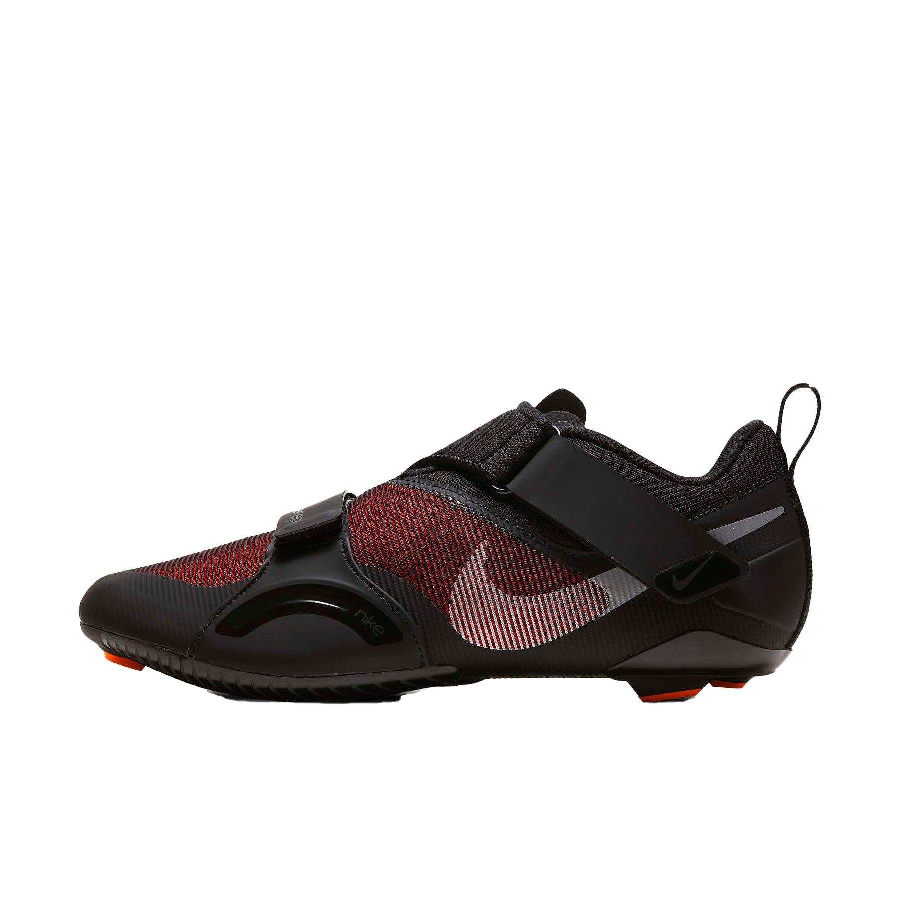 Nike SuperRep Cycle "Black/Hyper Crimson/Metallic Silver" Men's Indoor Cycling Shoe - BLACK Thumbnail View 2