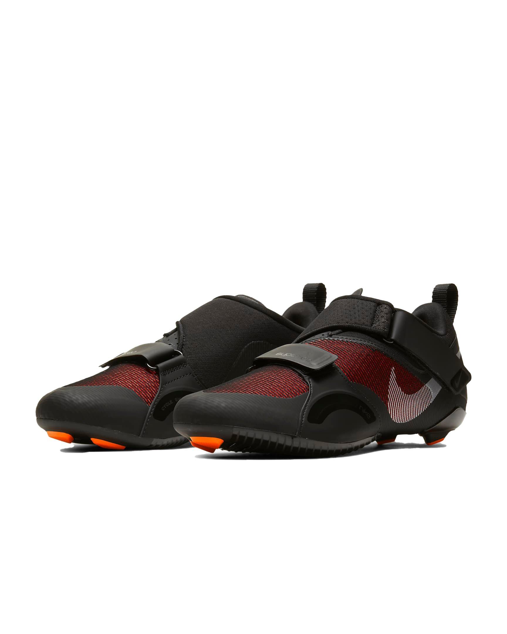 Nike SuperRep Cycle "Black/Hyper Crimson/Metallic Silver" Men's Indoor Cycling Shoe - BLACK Thumbnail View 3