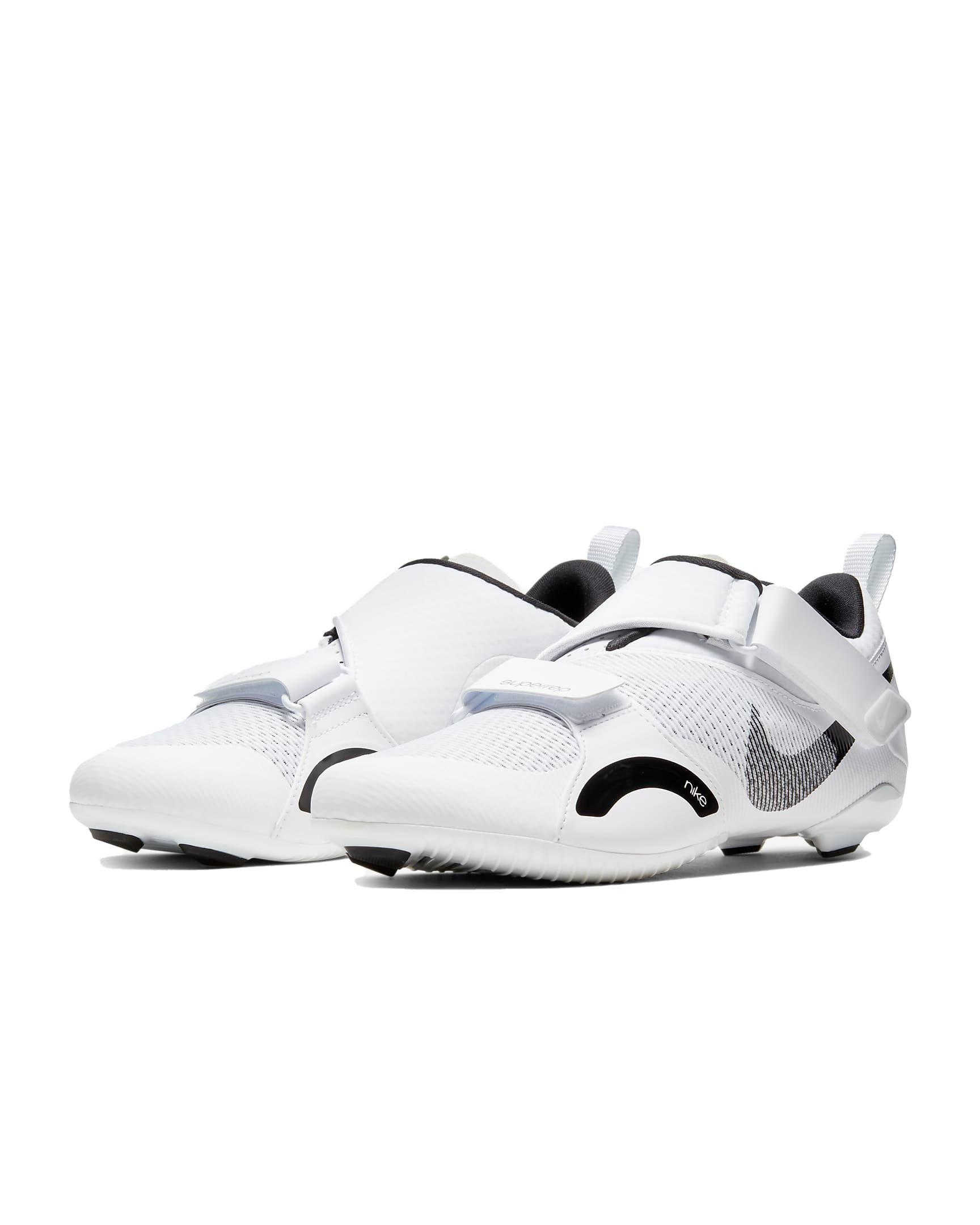 Nike SuperRep Cycle "White/Black" Men's Indoor Cycling Shoe - WHITE Thumbnail View 3