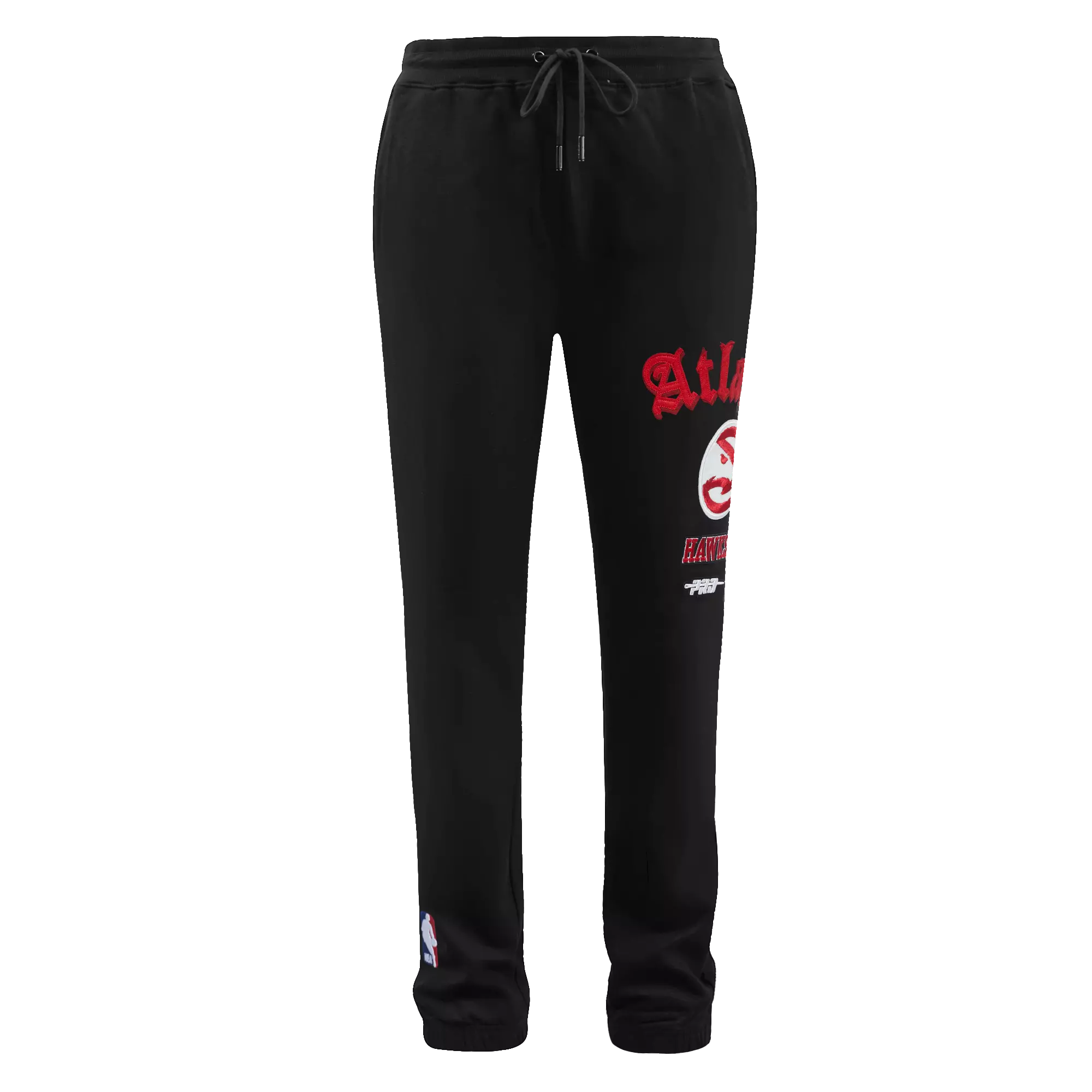 Pro Standard Men's NBA Atlanta Hawks Old English Sweatpants - Black - BLACK