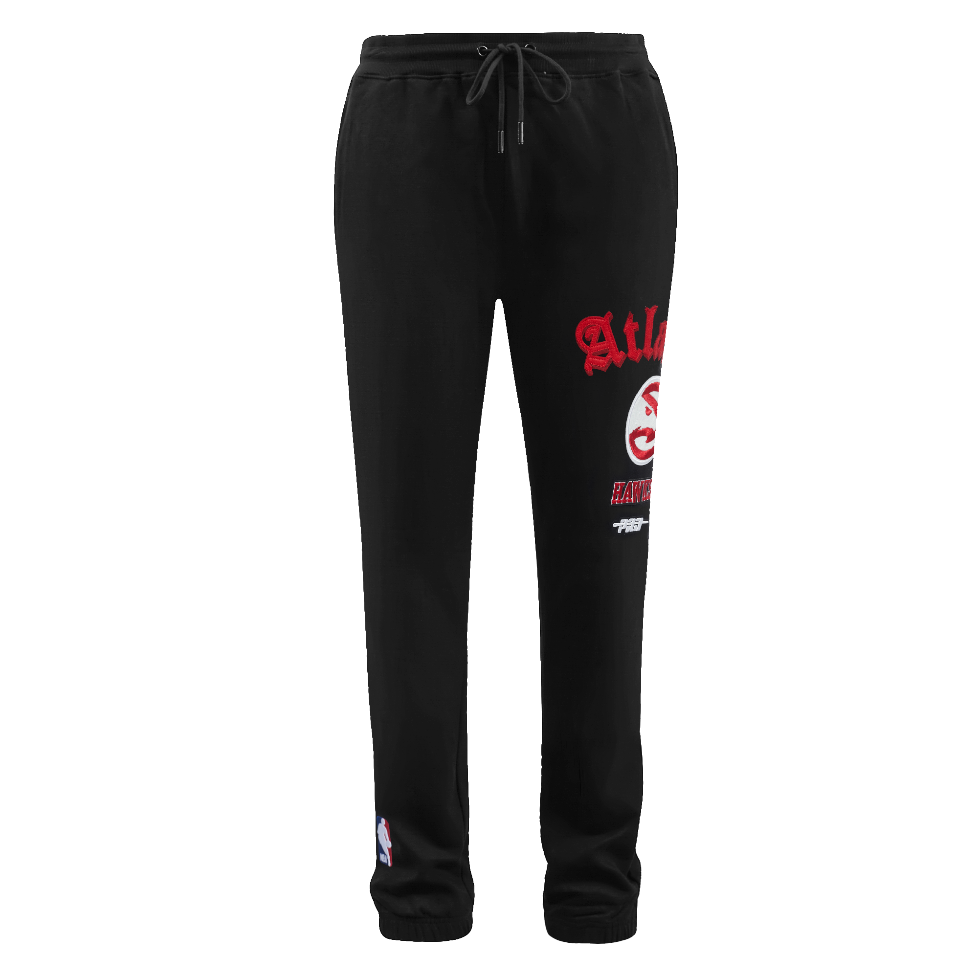 Pro Standard Men's NBA Atlanta Hawks Old English Sweatpants -Black - BLACK Thumbnail View 1