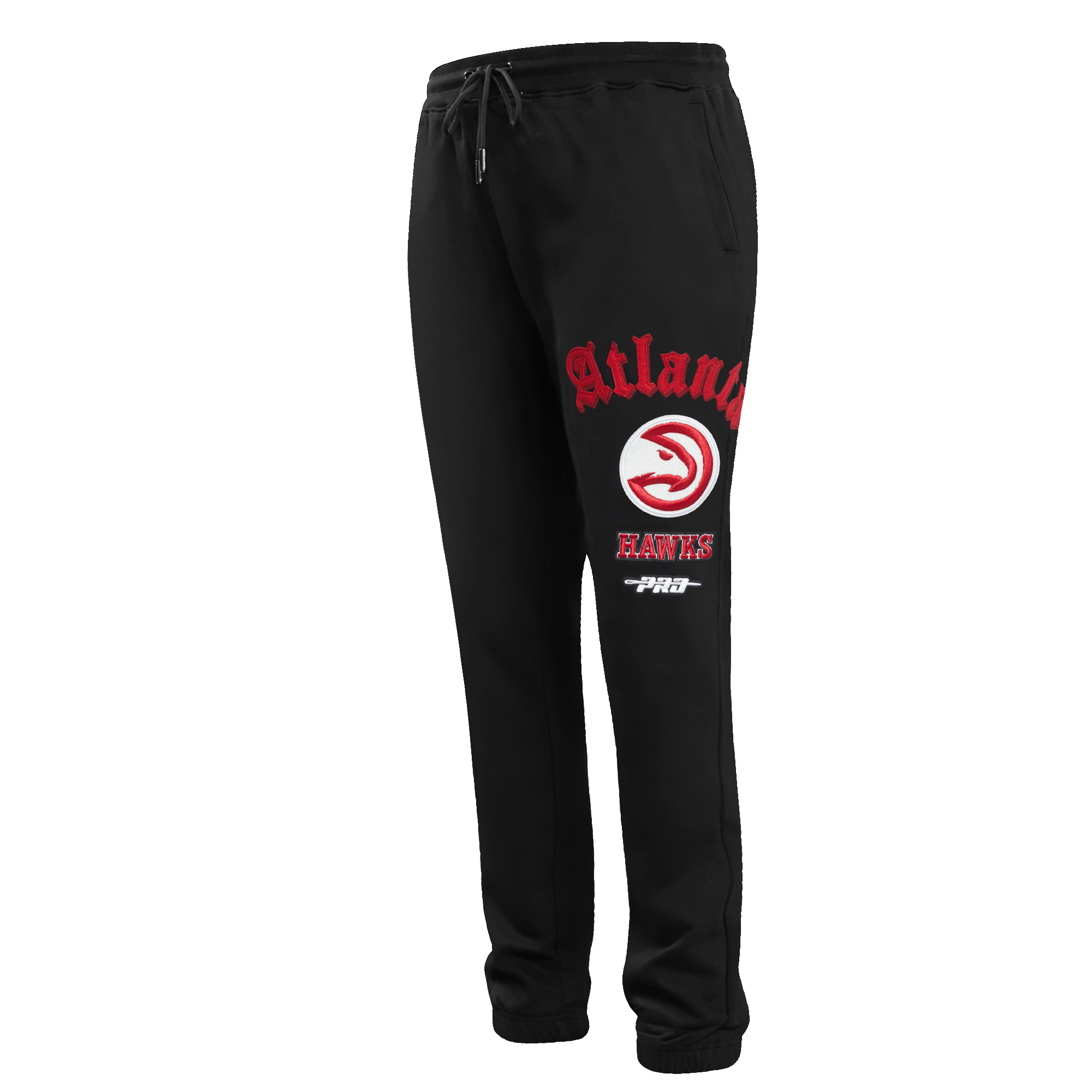 Pro Standard Men's NBA Atlanta Hawks Old English Sweatpants - Black - BLACK Thumbnail View 3