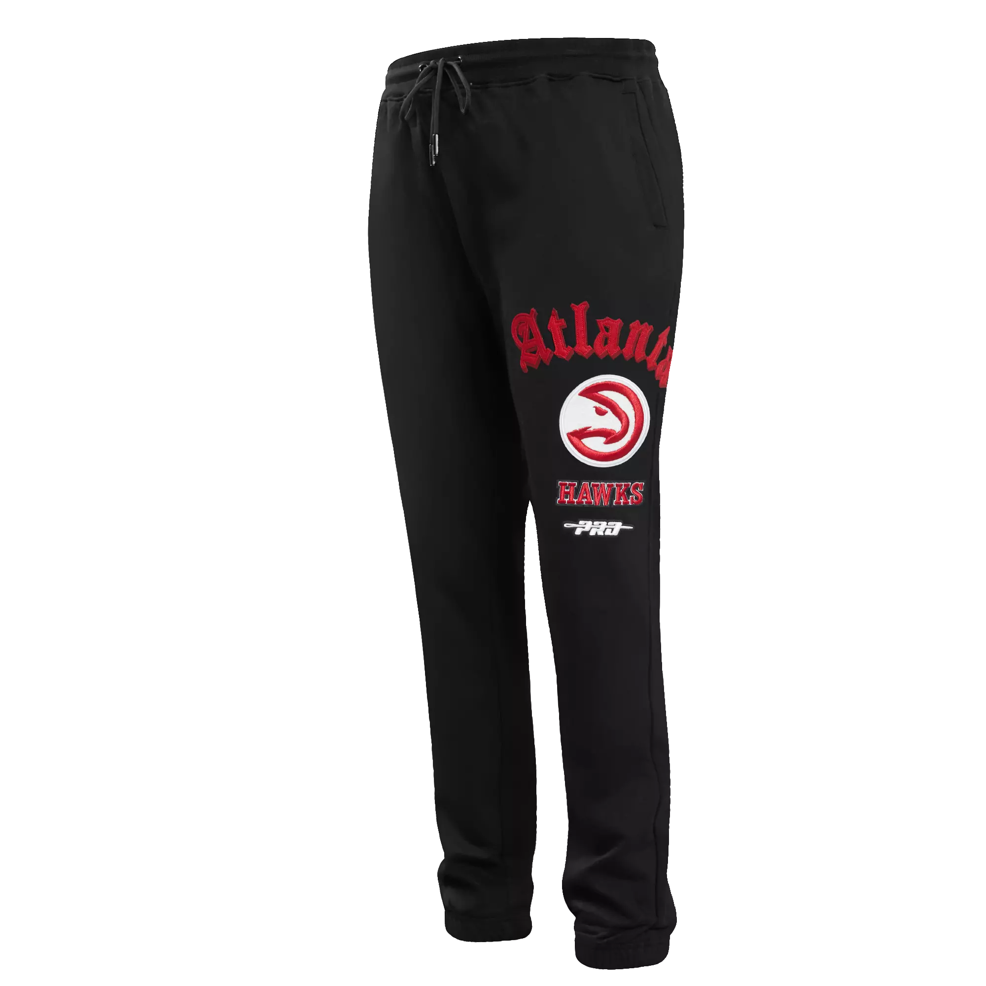 Pro Standard Men's NBA Atlanta Hawks Old English Sweatpants -Black - BLACK