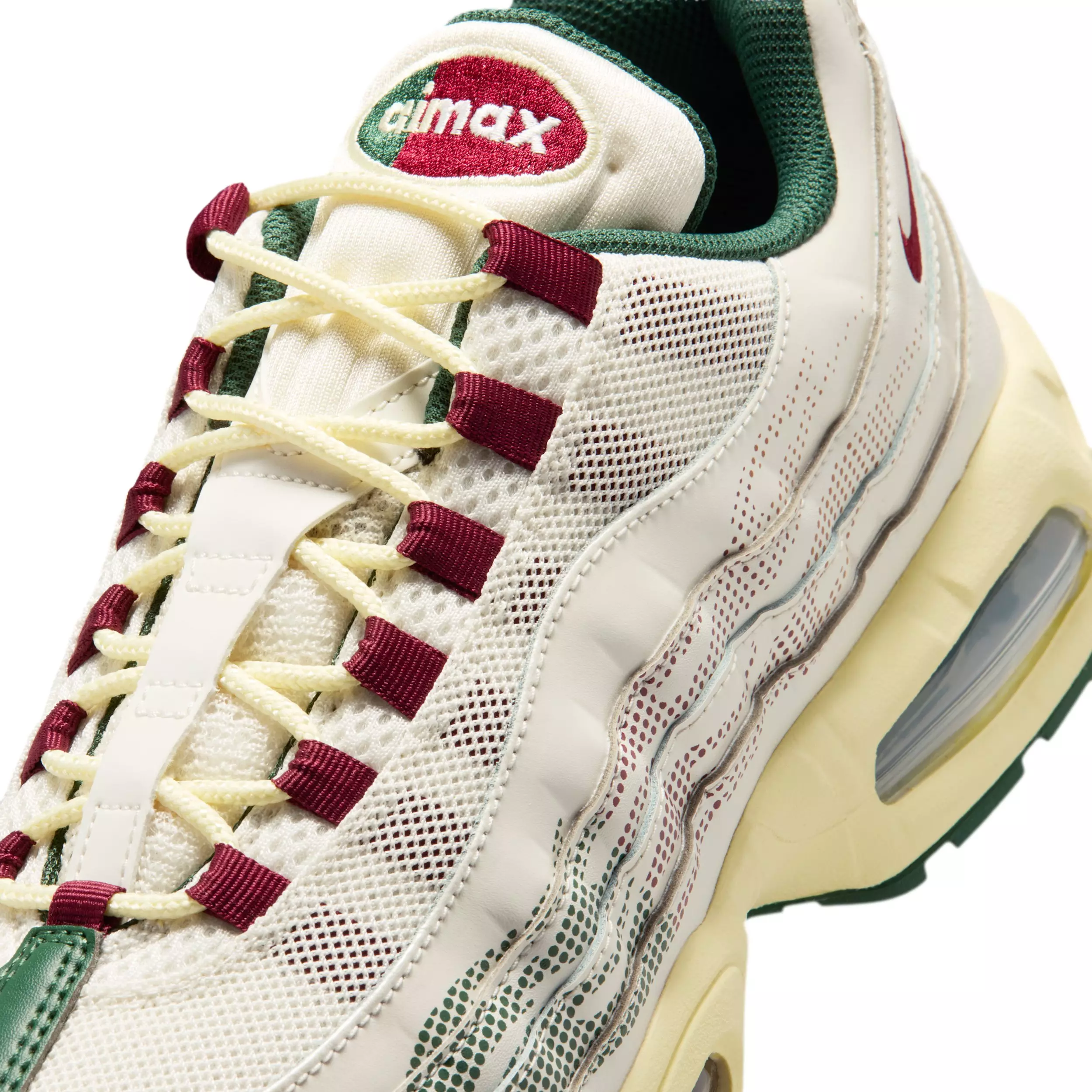Nike Air Max 95 Big Bubble "Phantom/Fir/Alabaster/Team Red" Men's Shoe - PHANTOM/ALABASTER/RED