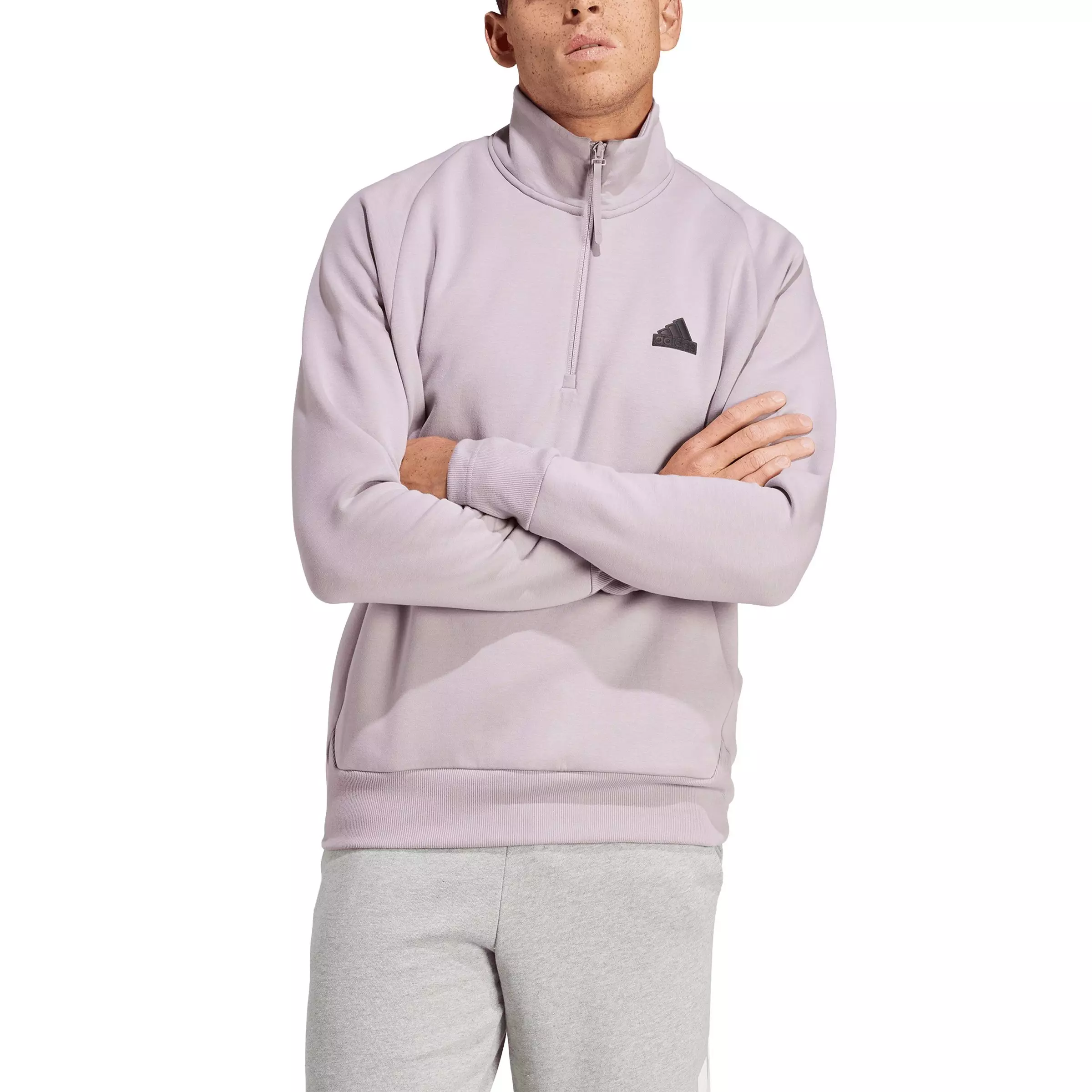 adidas Men's Z.N.E. Half-Zip Sweatshirt - Purple - PURPLE