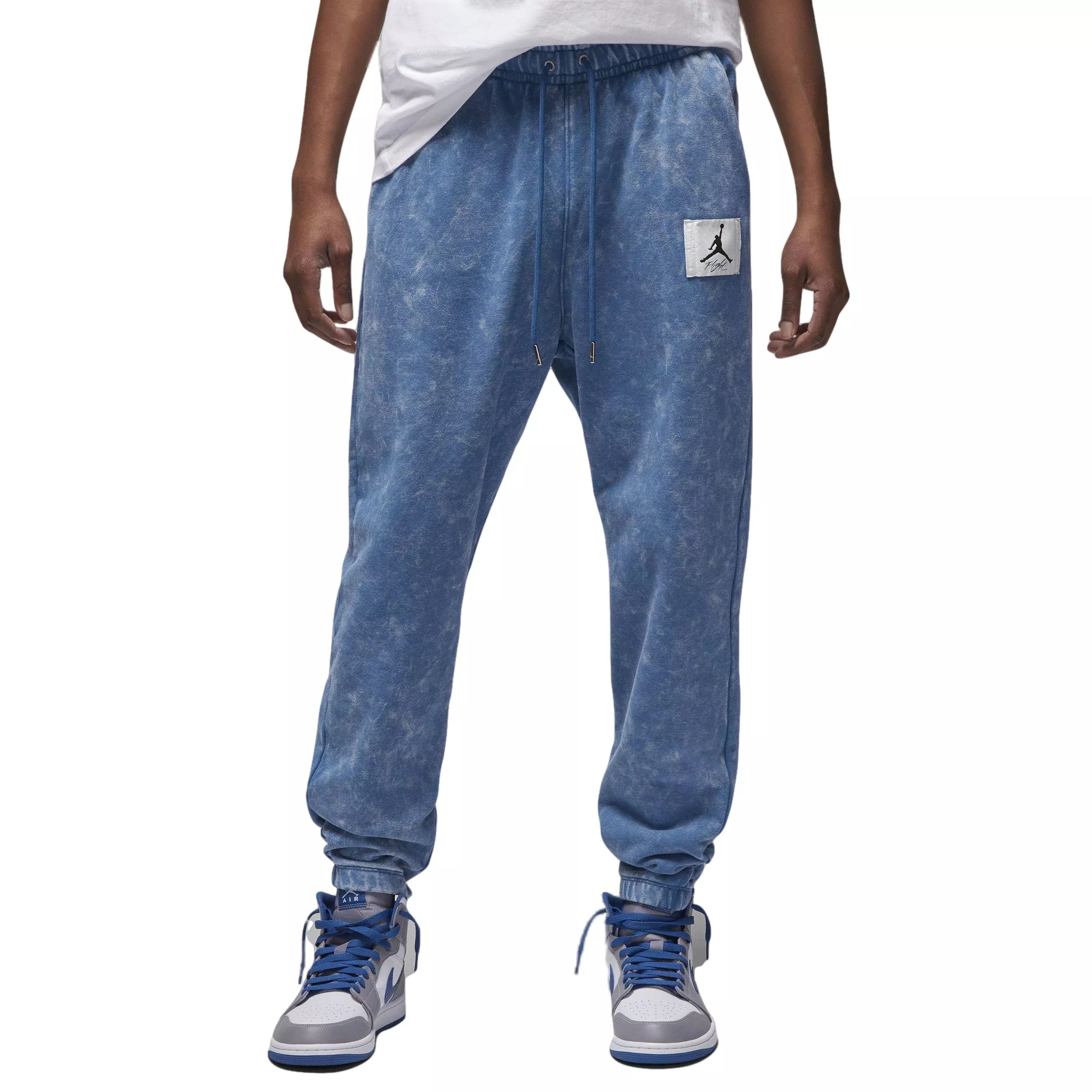 Jordan Men's Essential Statement Washed Fleece Pants-Blue - BLUE