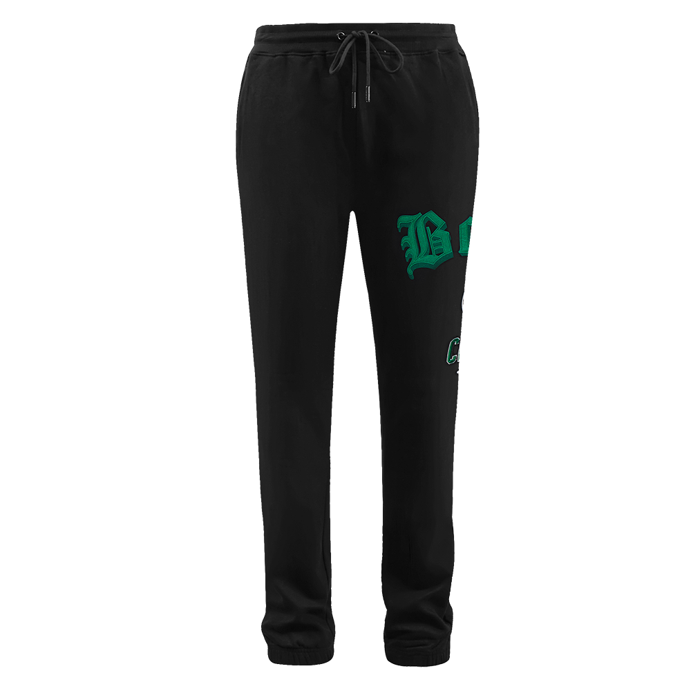 Pro Standard Men's NBA Boston Celtics Old English Sweatpants -Black - BLACK Thumbnail View 1