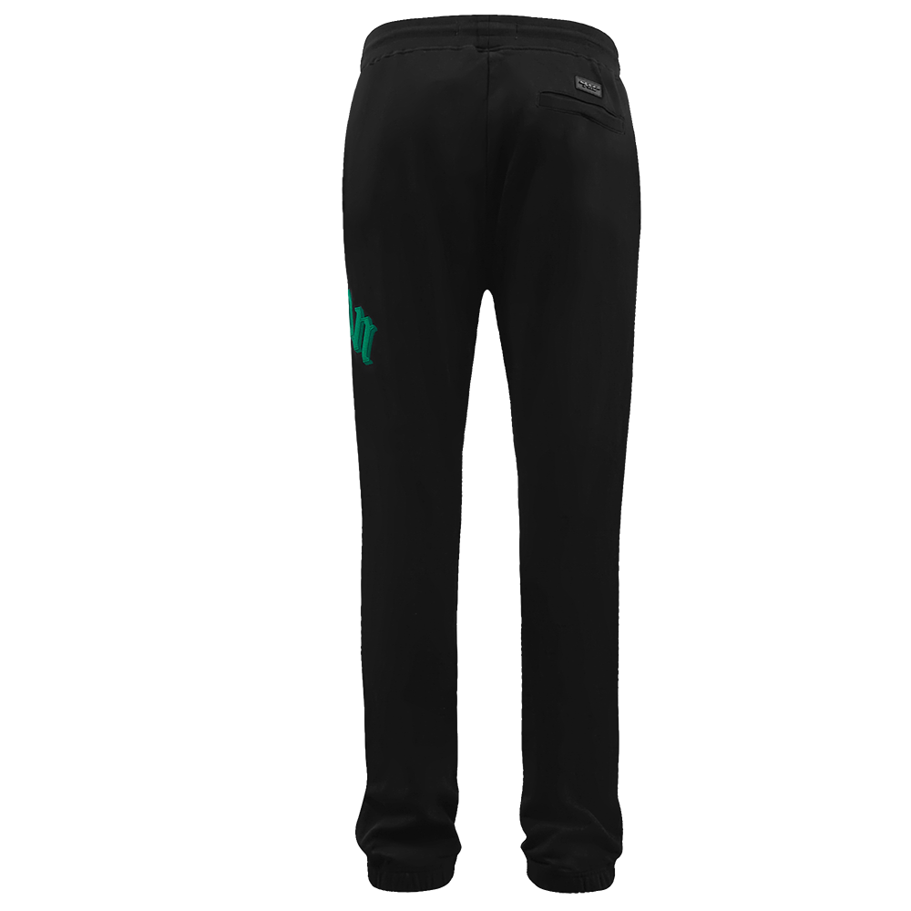Pro Standard Men's NBA Boston Celtics Old English Sweatpants - Black - BLACK Thumbnail View 2